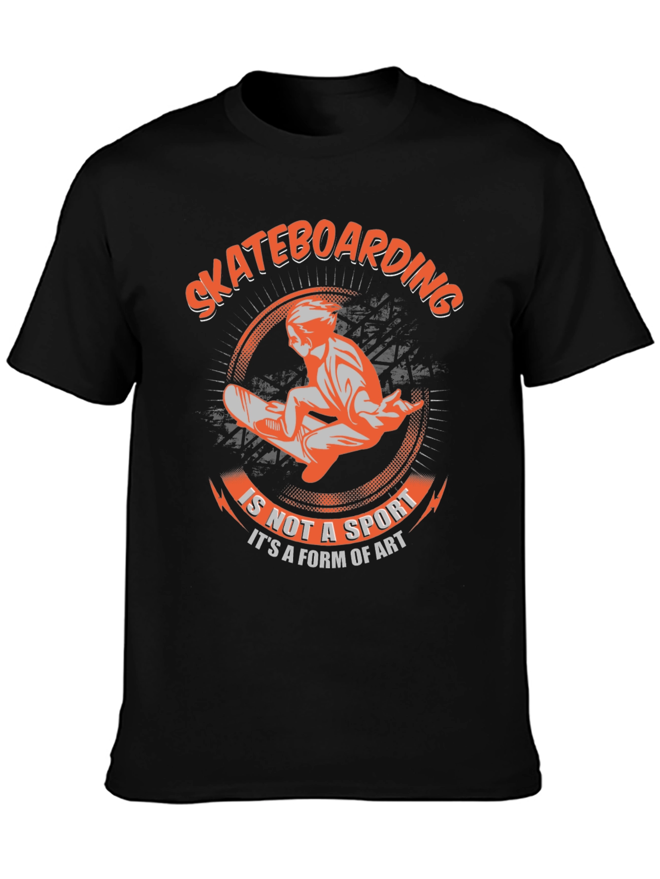 Skateboarding Art Form Graphic Tee - Black