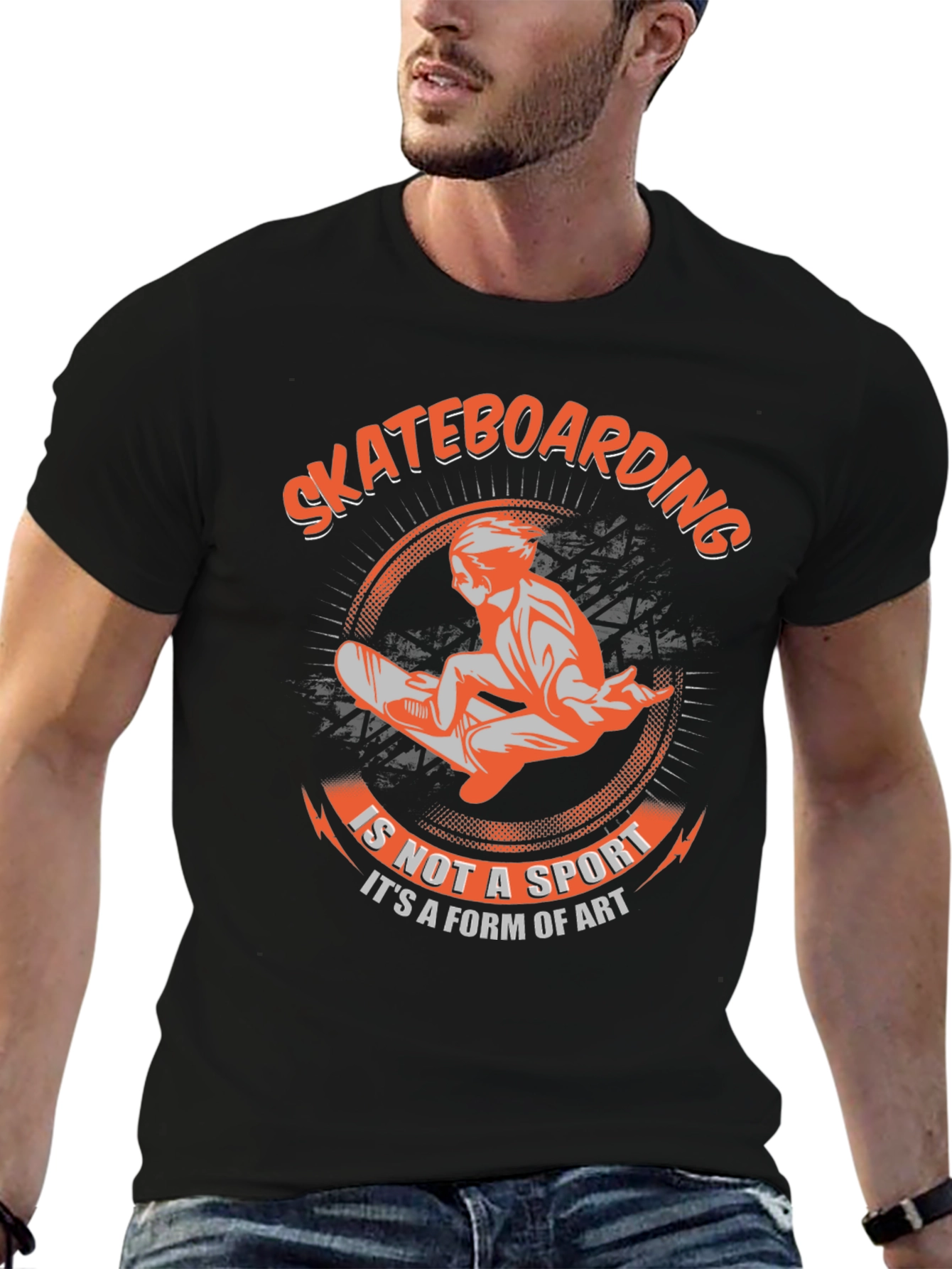 Skateboarding Art Form Graphic Tee - Black