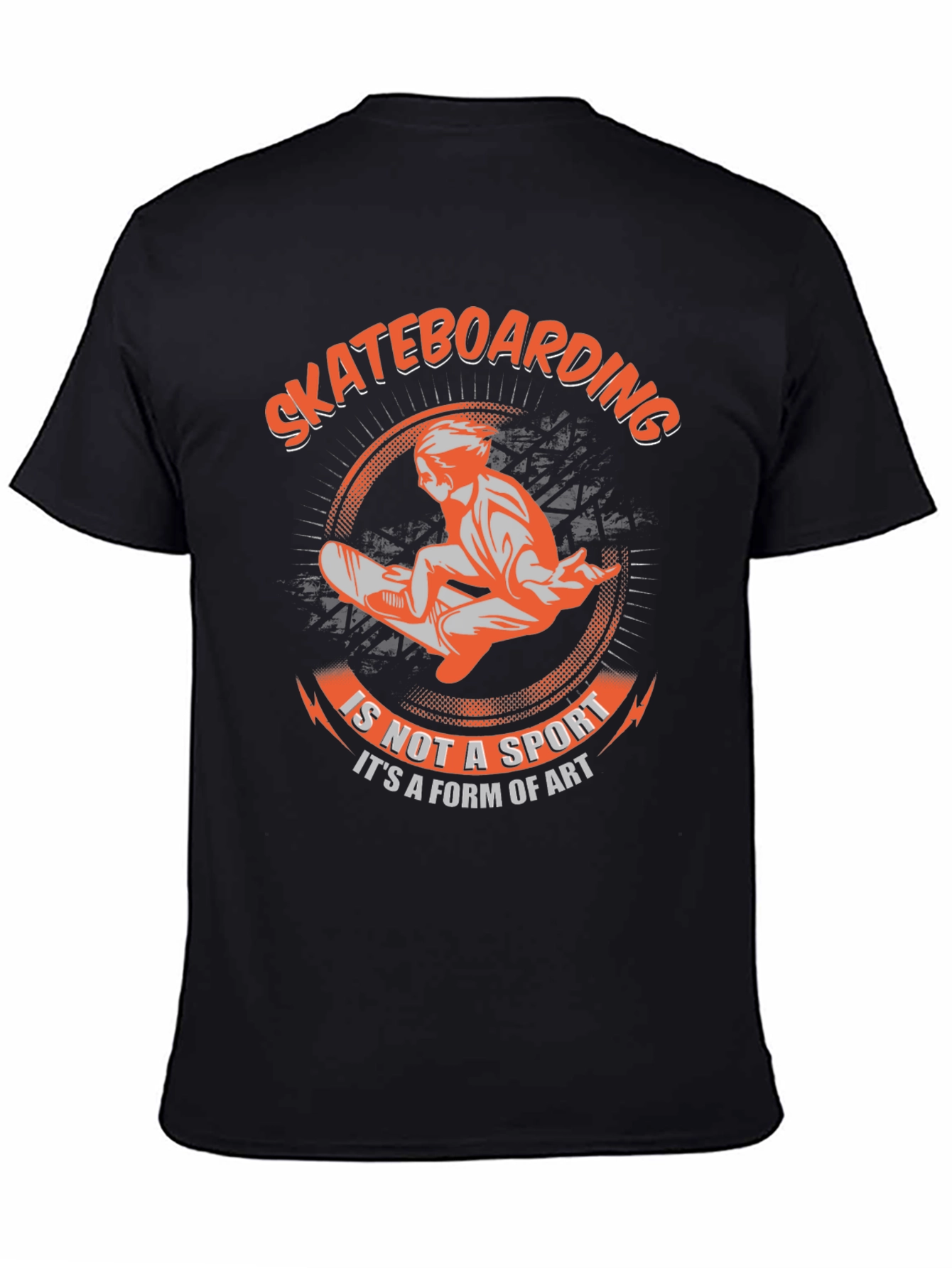 Skateboarding Art Form Graphic Tee - Black
