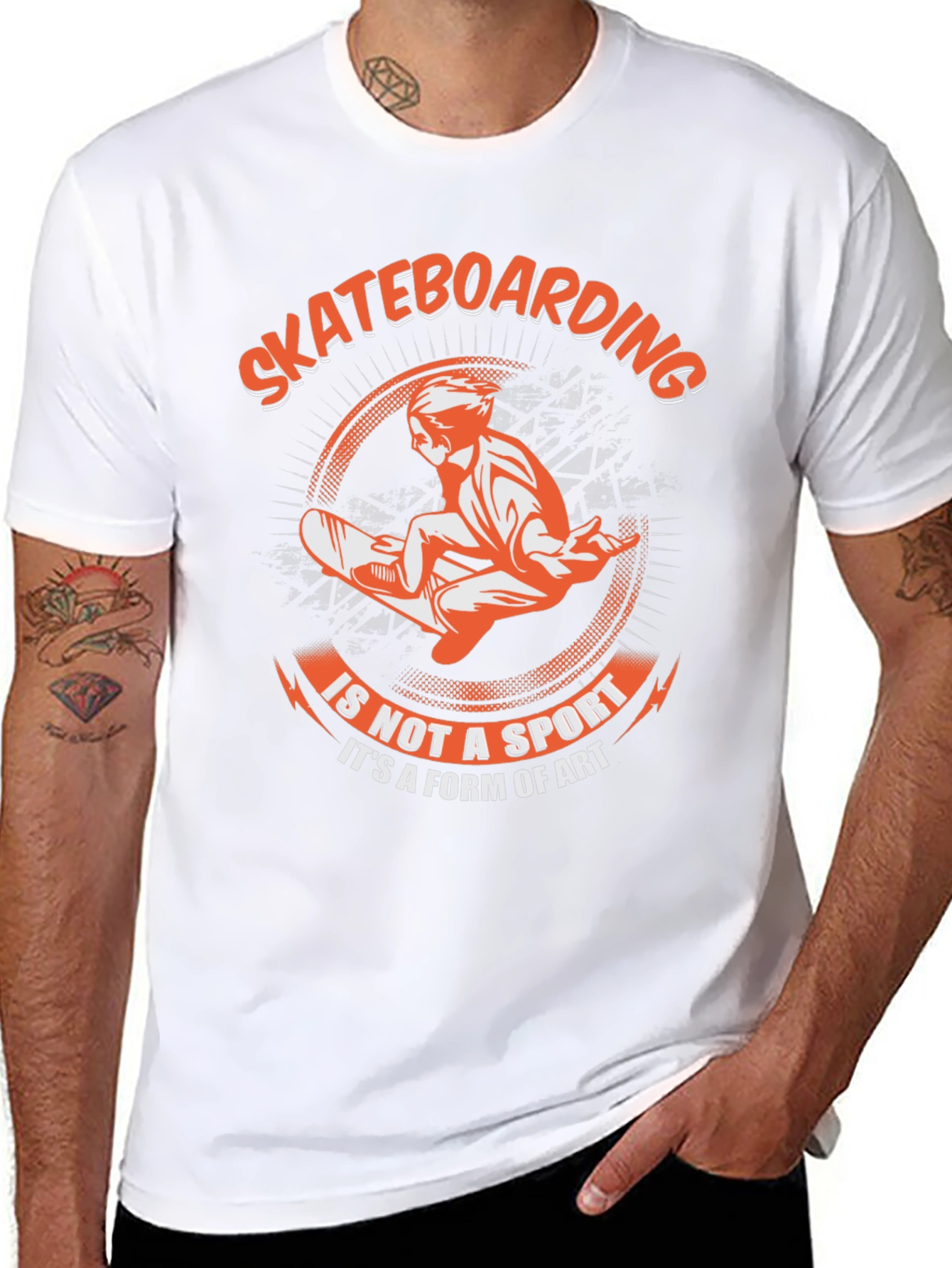 Skateboarding Art Form Graphic Tee - Black
