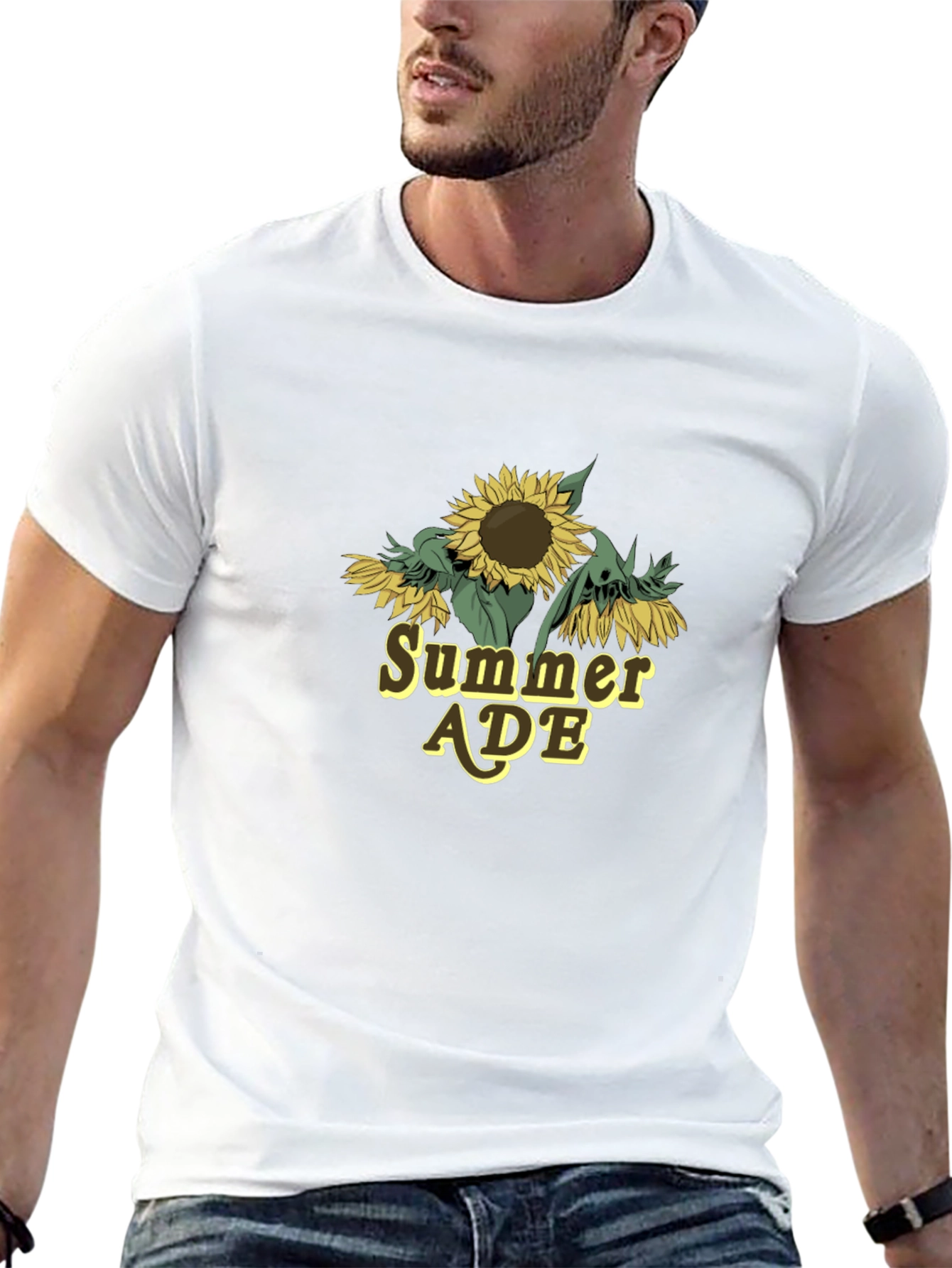 Summer ADE Sunflower Graphic Tee - Black