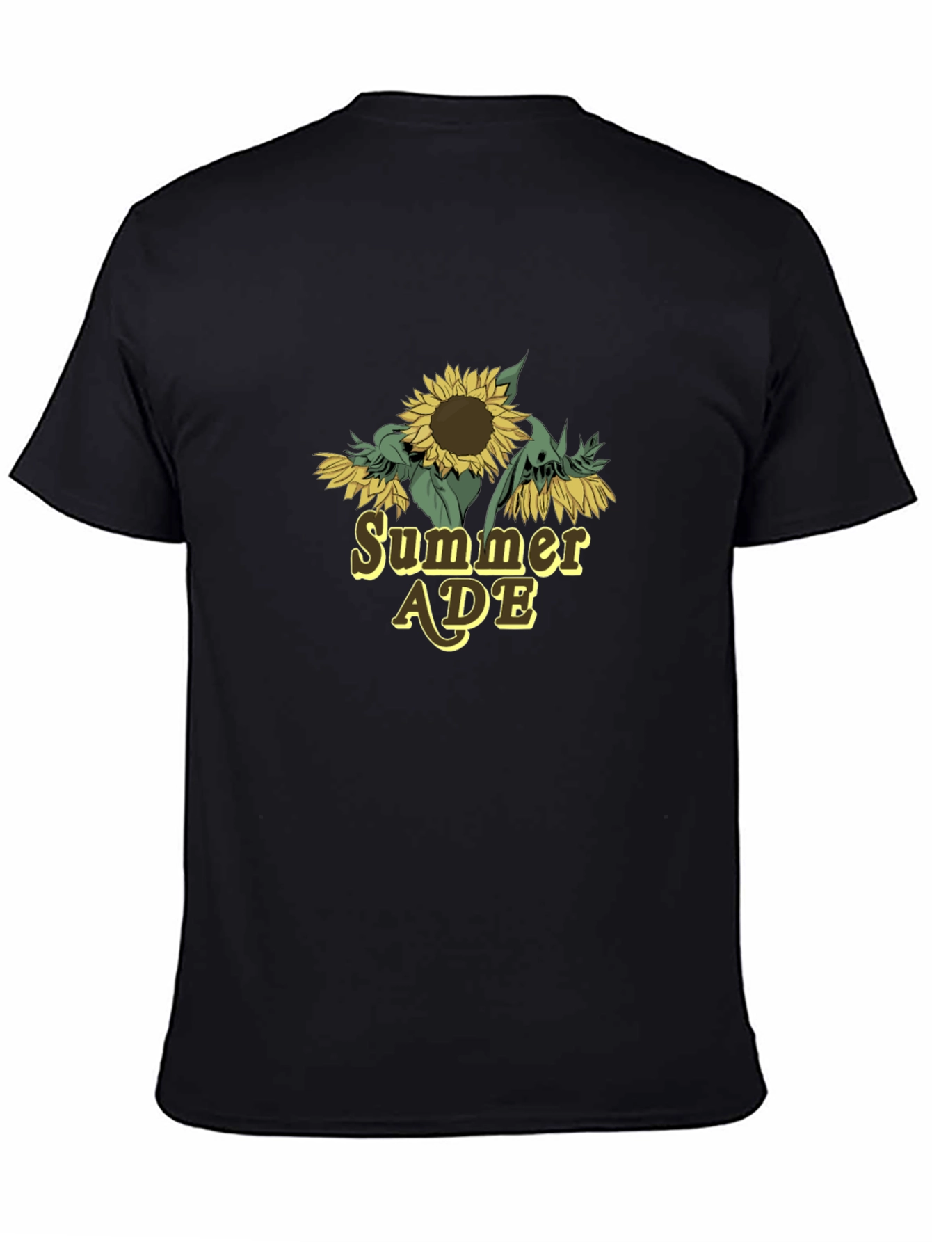 Summer ADE Sunflower Graphic Tee - Black