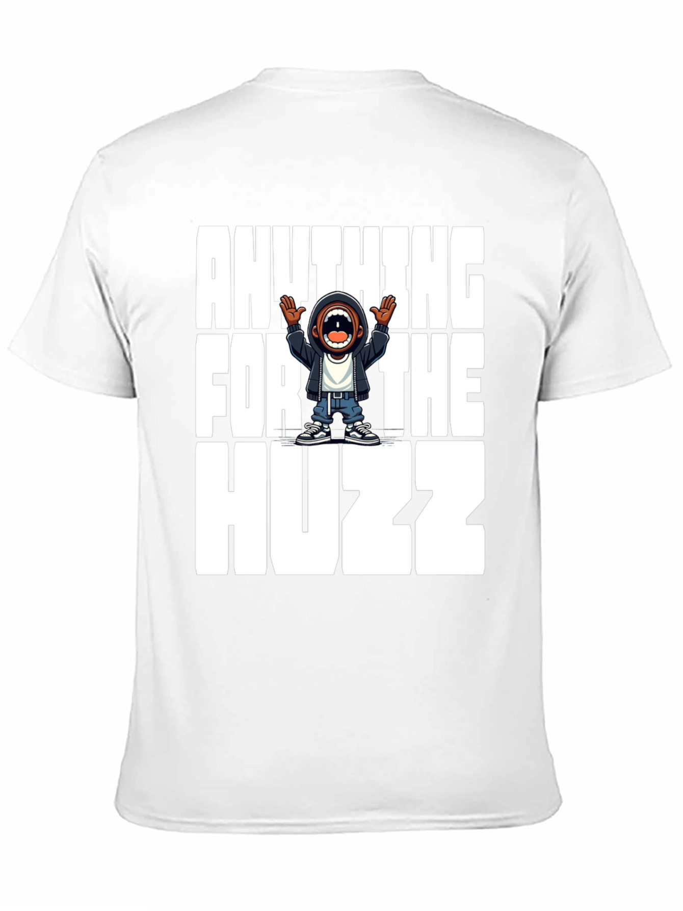 Anything For The Huzz Black Graphic Tee
