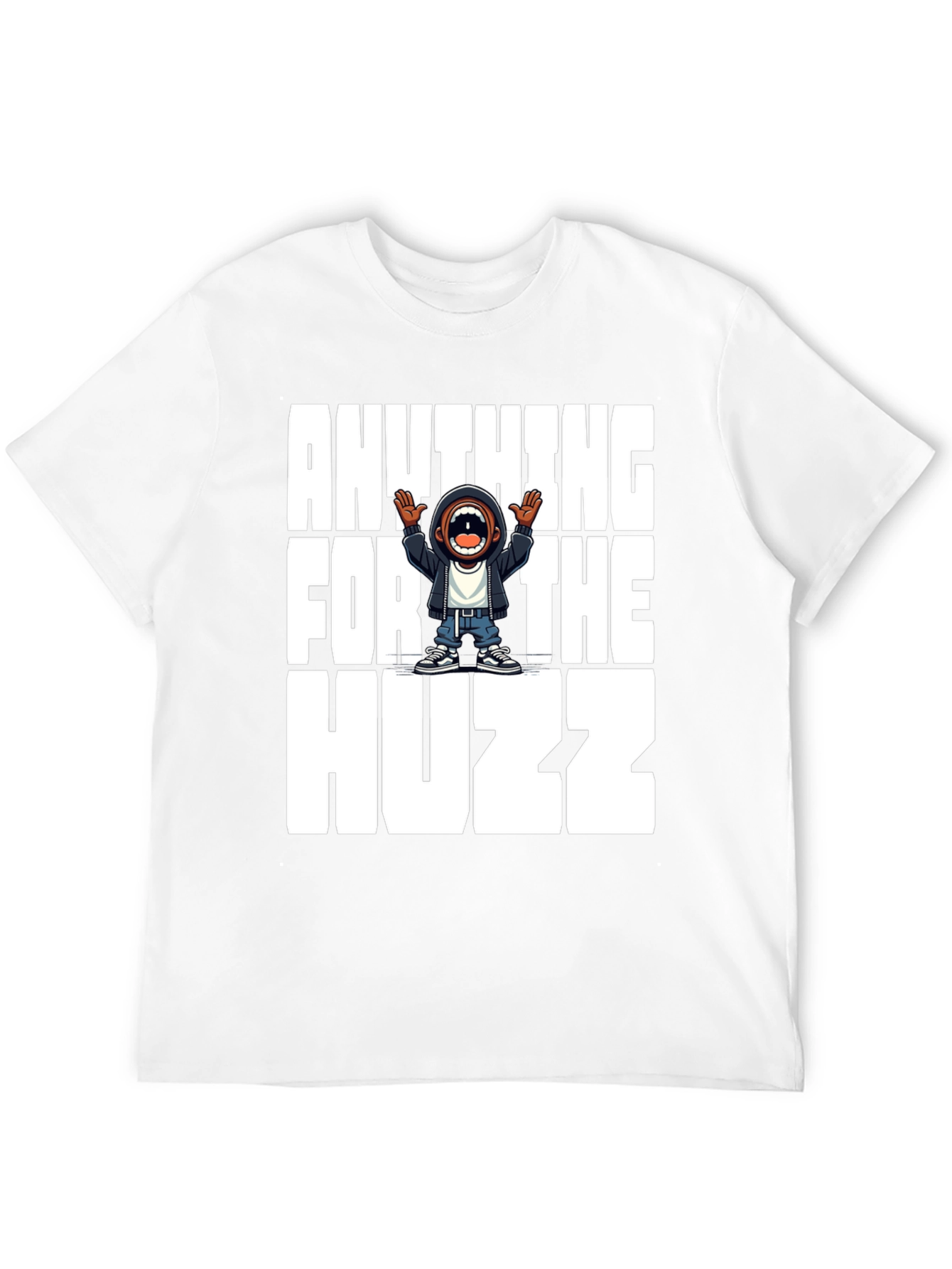 Anything For The Huzz Black Graphic Tee