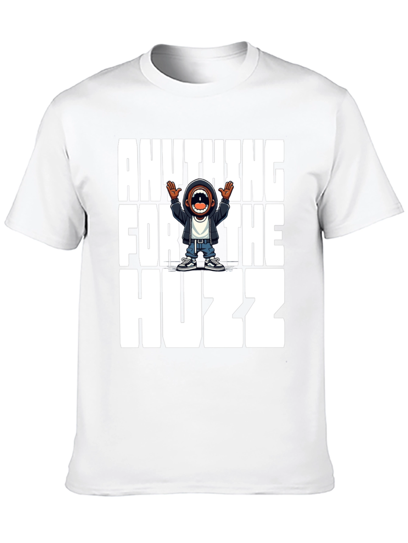 Anything For The Huzz Black Graphic Tee
