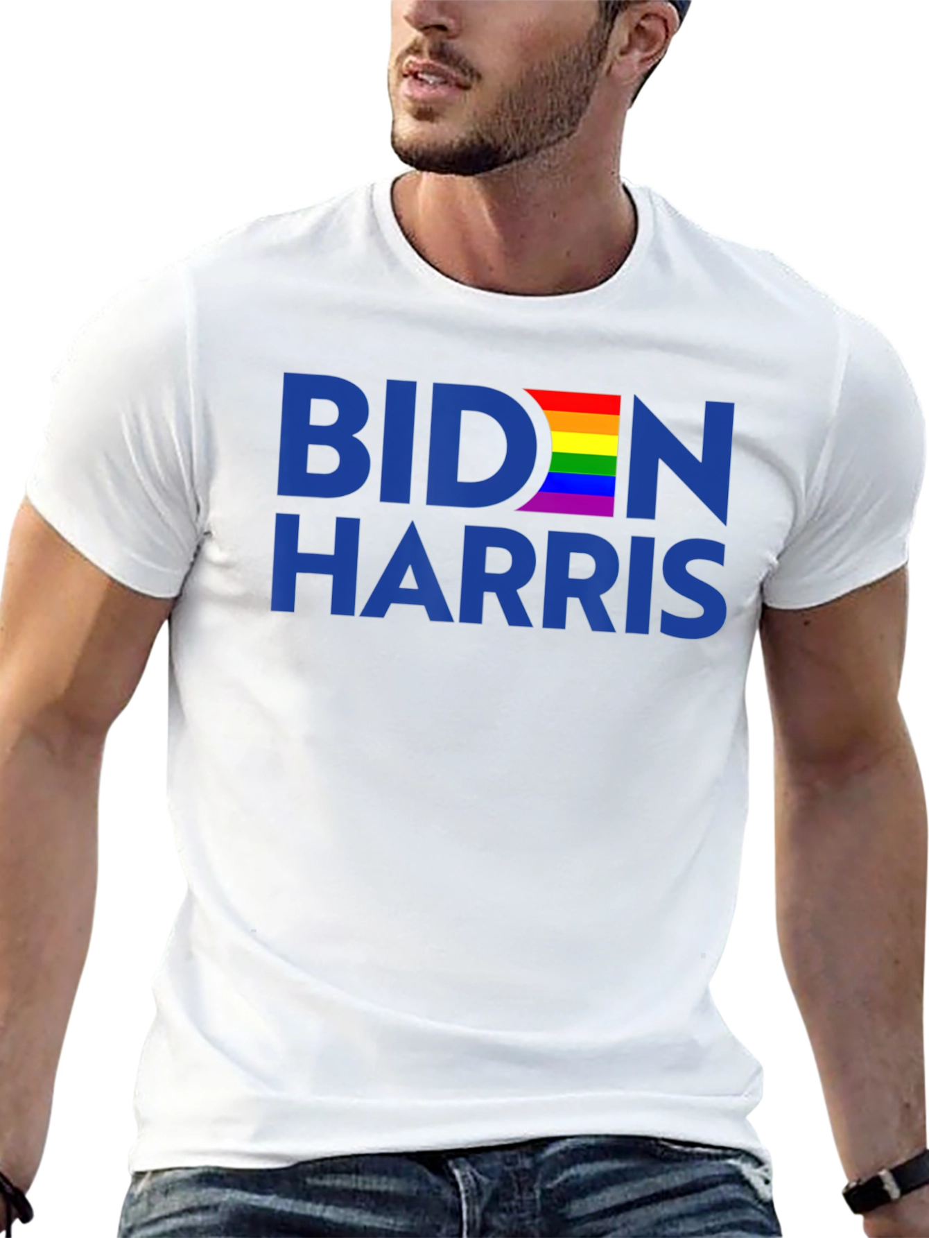 Biden Harris Rainbow Pride T-Shirt