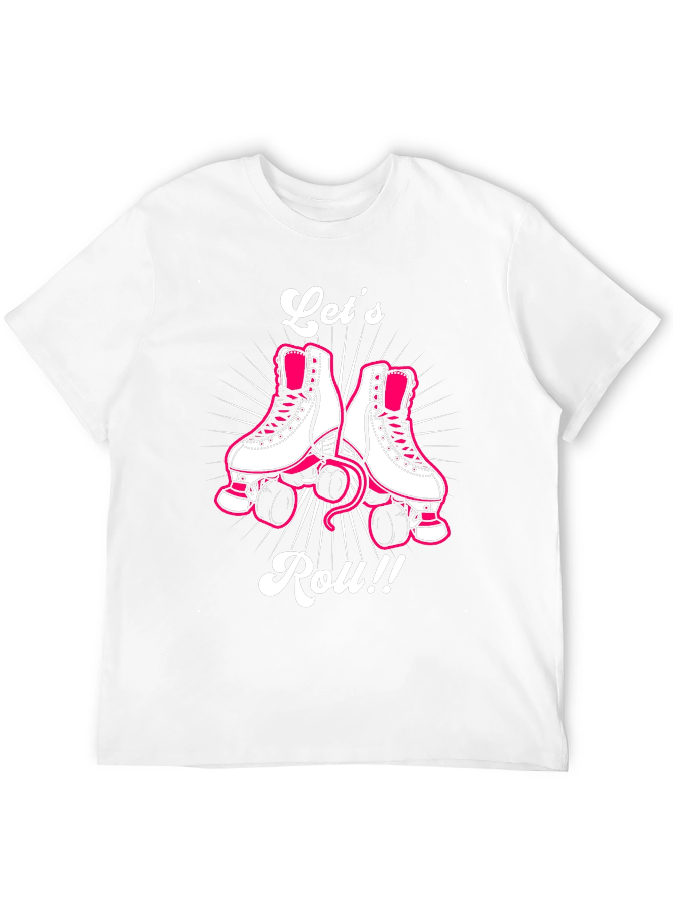 Lets Roll Retro Roller Skate Graphic Tee