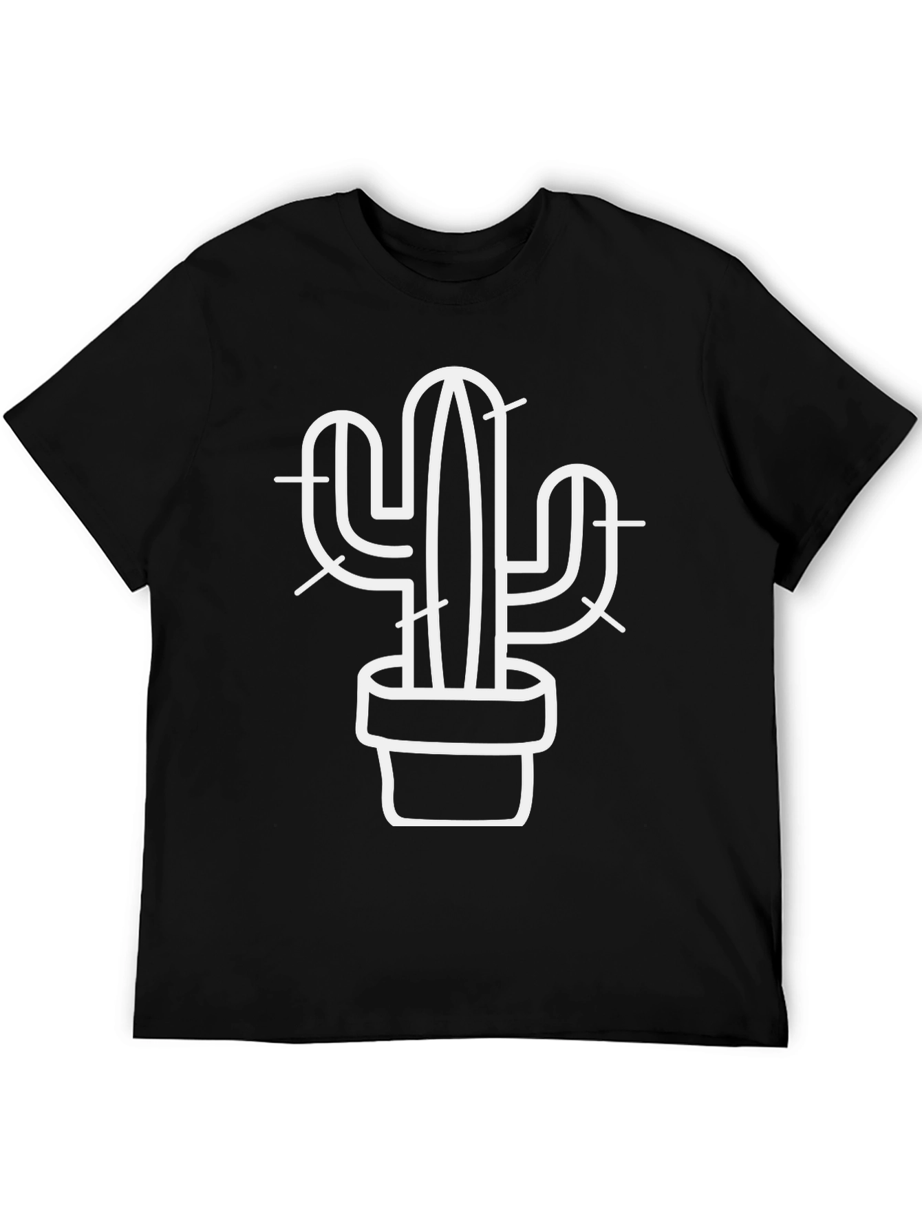 Cactus Graphic Tee - Trendy Minimalist Design