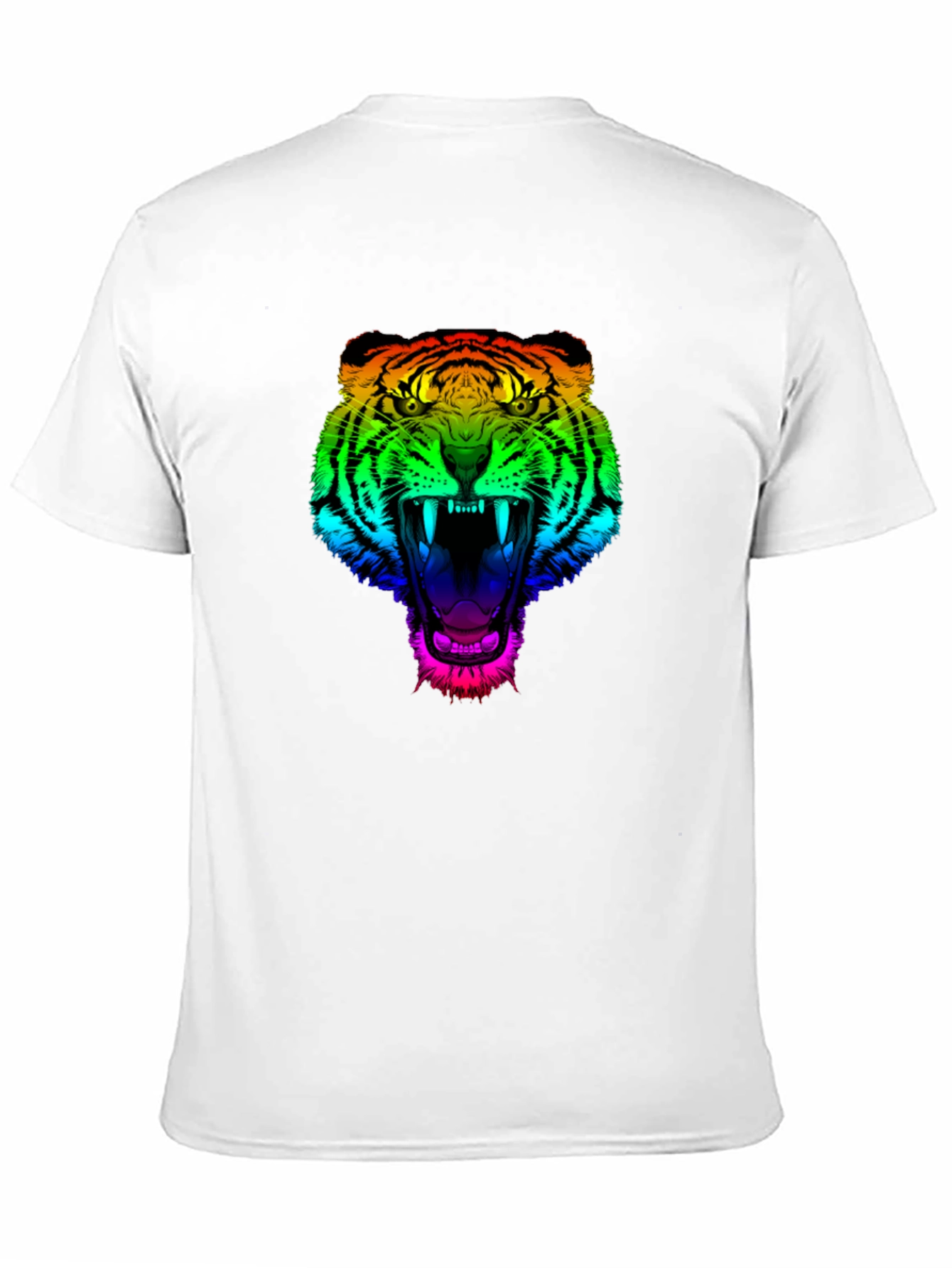 Rainbow Tiger Graphic Tee - Mens Black T-Shirt
