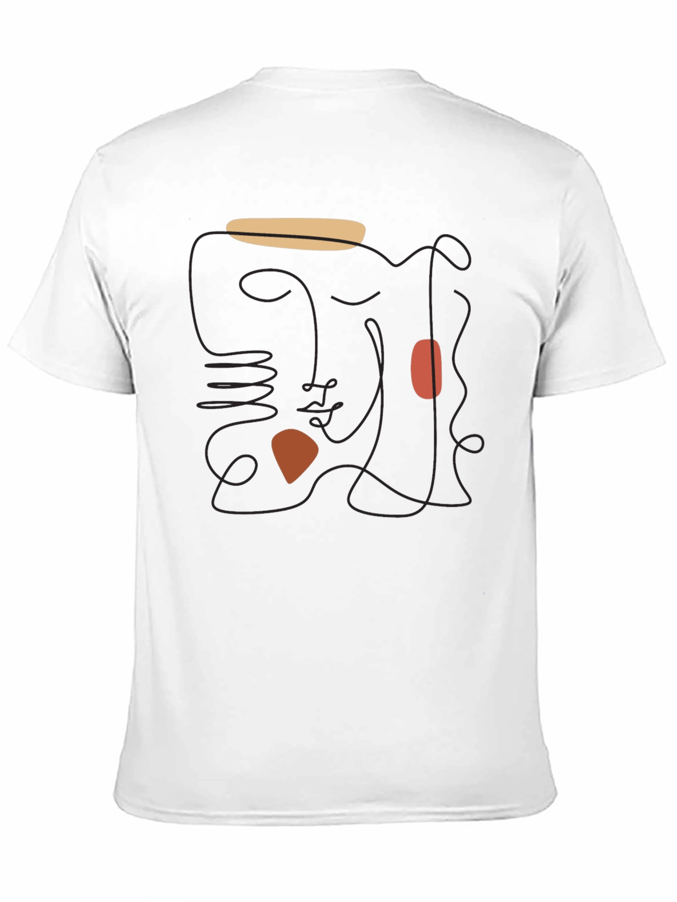 Abstract Face Graphic Black T-Shirt
