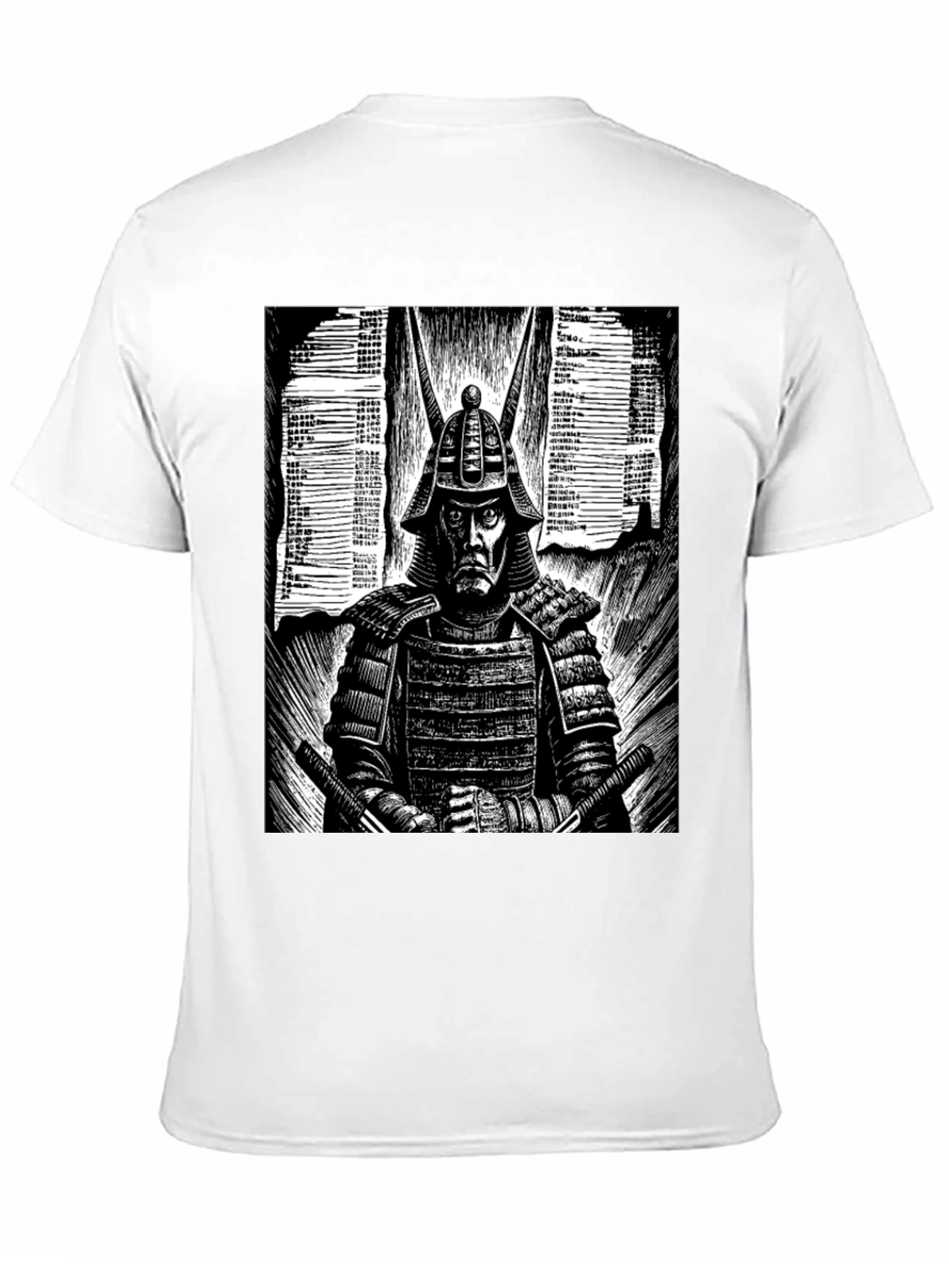 Samurai Graphic Tee - Black Cotton T-Shirt