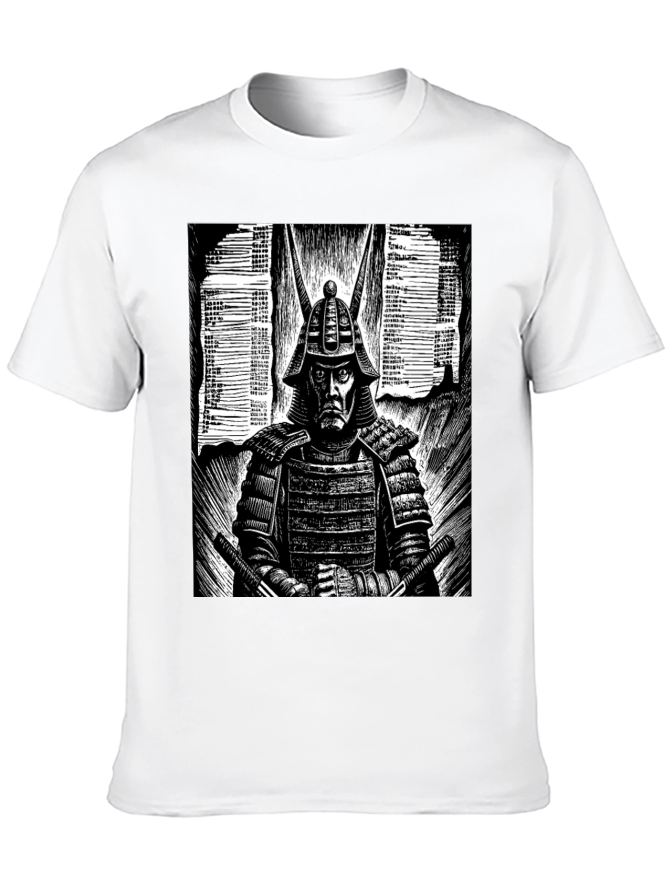 Samurai Graphic Tee - Black Cotton T-Shirt