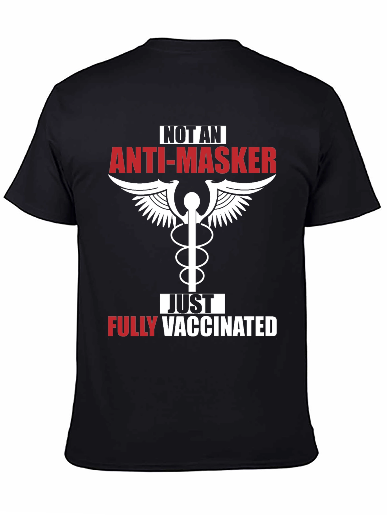 Anti-Masker Fully Vaccinated Black T-Shirt