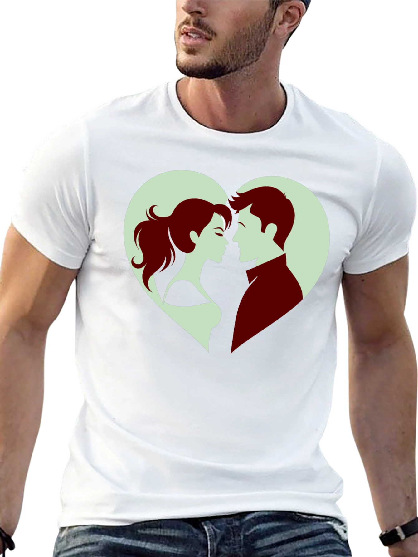 Romantic Couple Heart T-Shirt - Valentines Day Gift