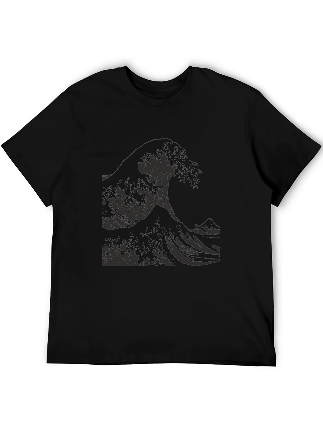Great Wave Graphic Tee - Black
