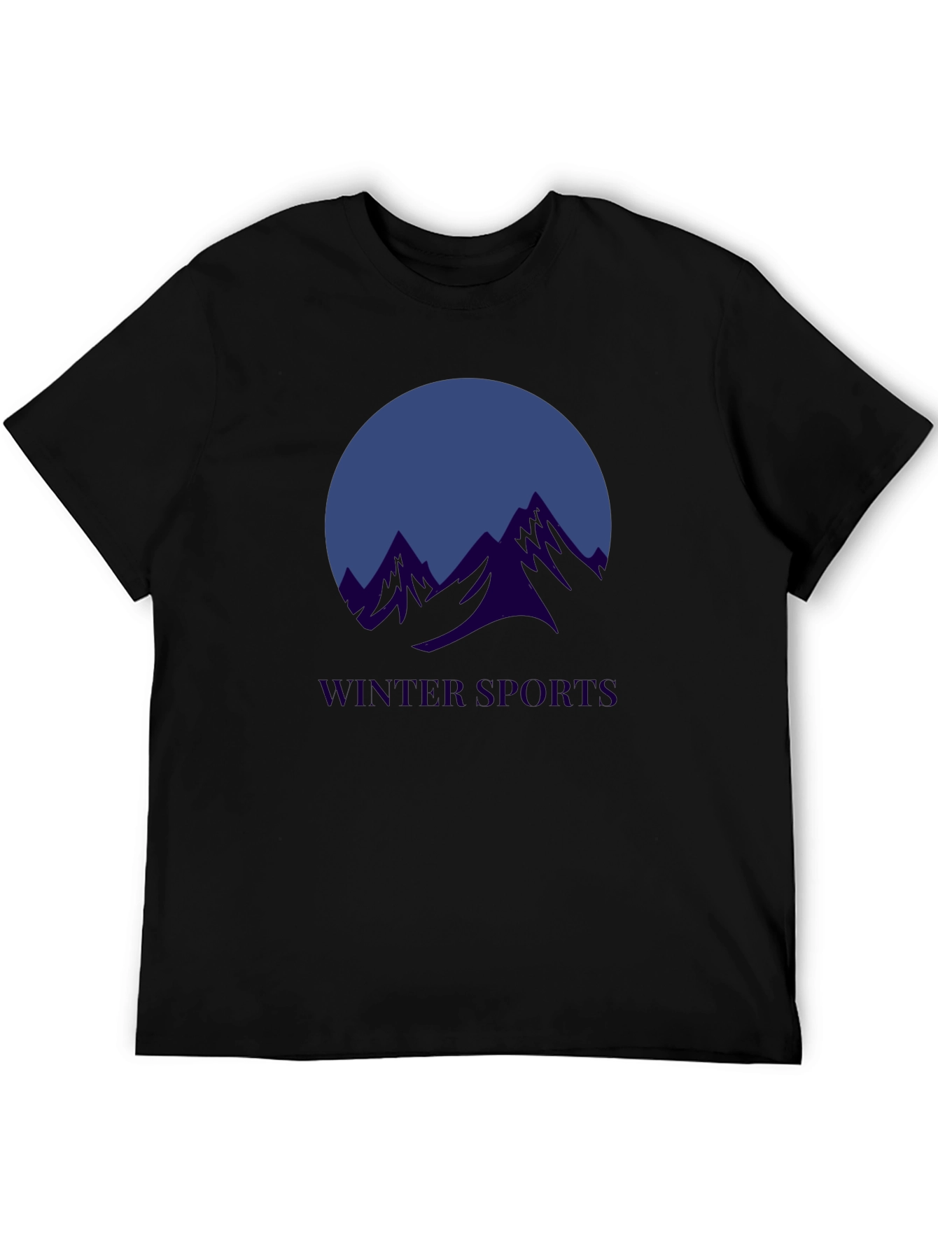 Winter Sports Graphic T-Shirt - Black