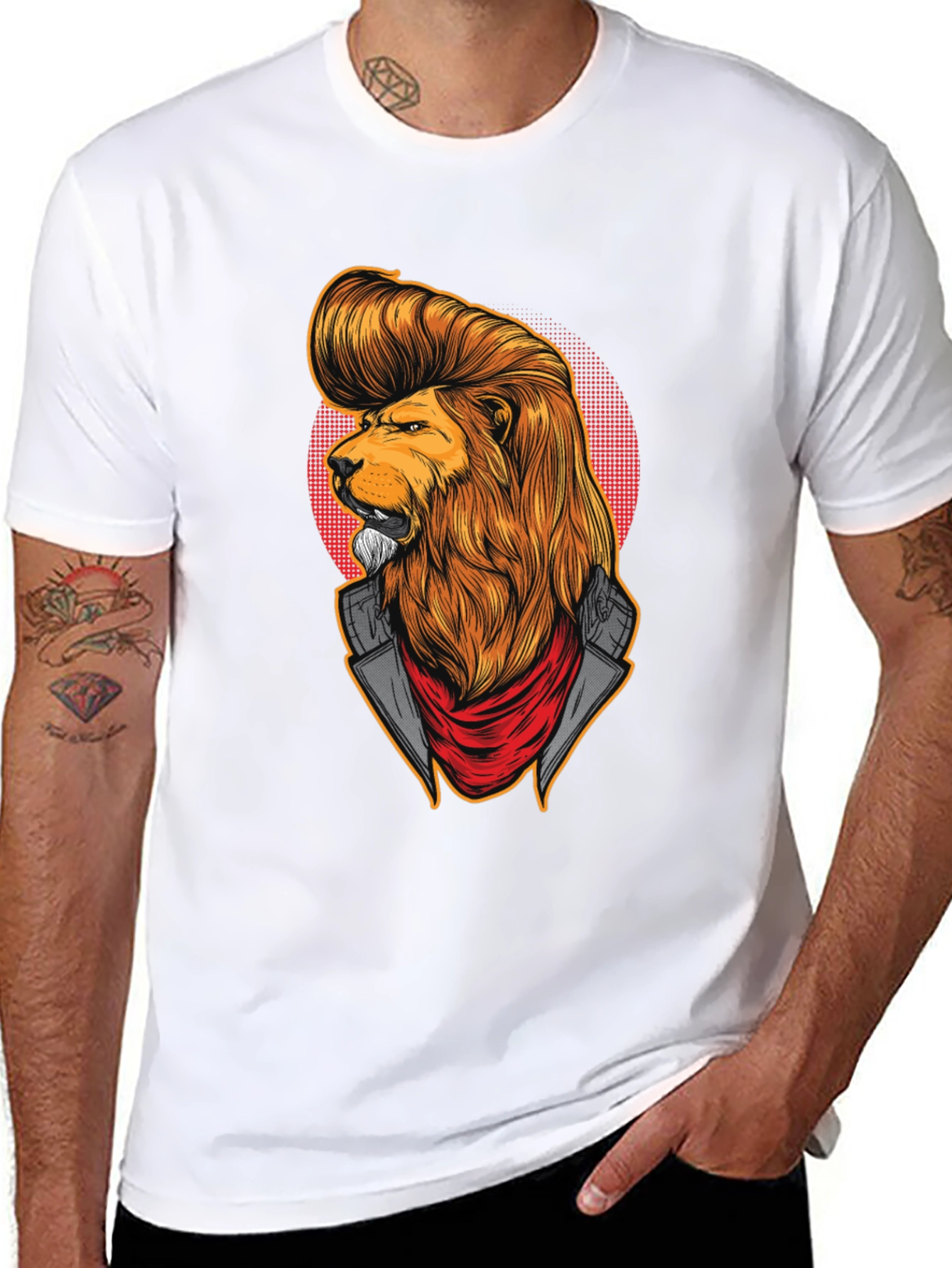 Lion Head T-Shirt: Cool Cat Design