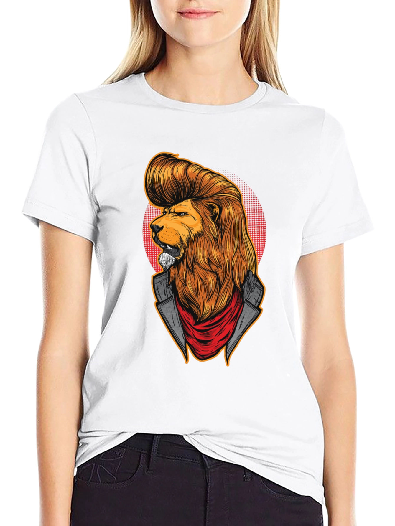 Lion Head T-Shirt: Cool Cat Design