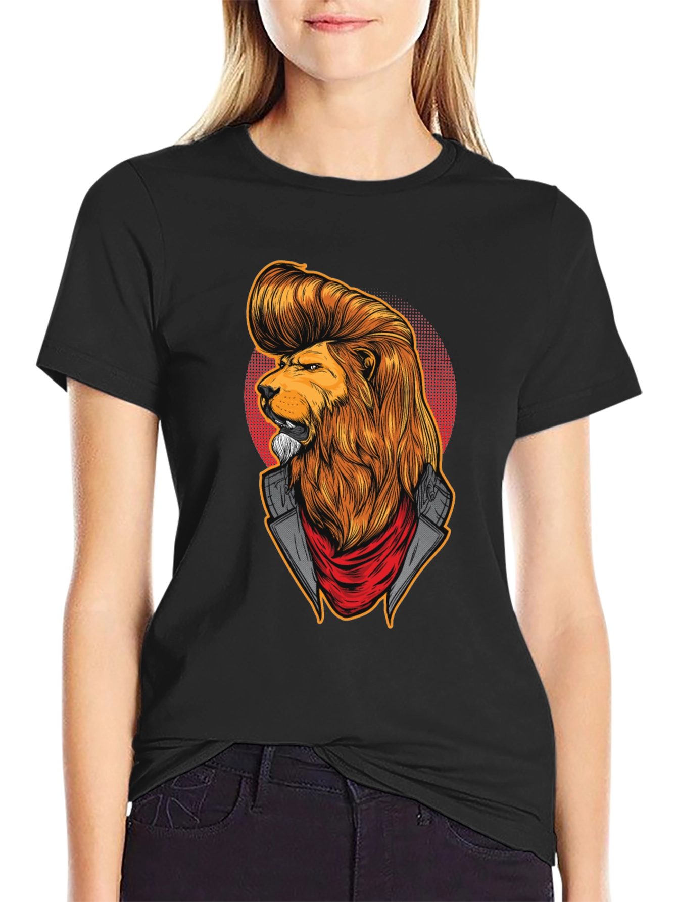 Lion Head T-Shirt: Cool Cat Design