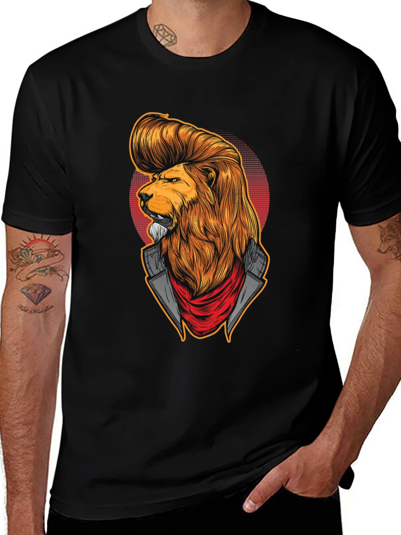 Lion Head T-Shirt: Cool Cat Design