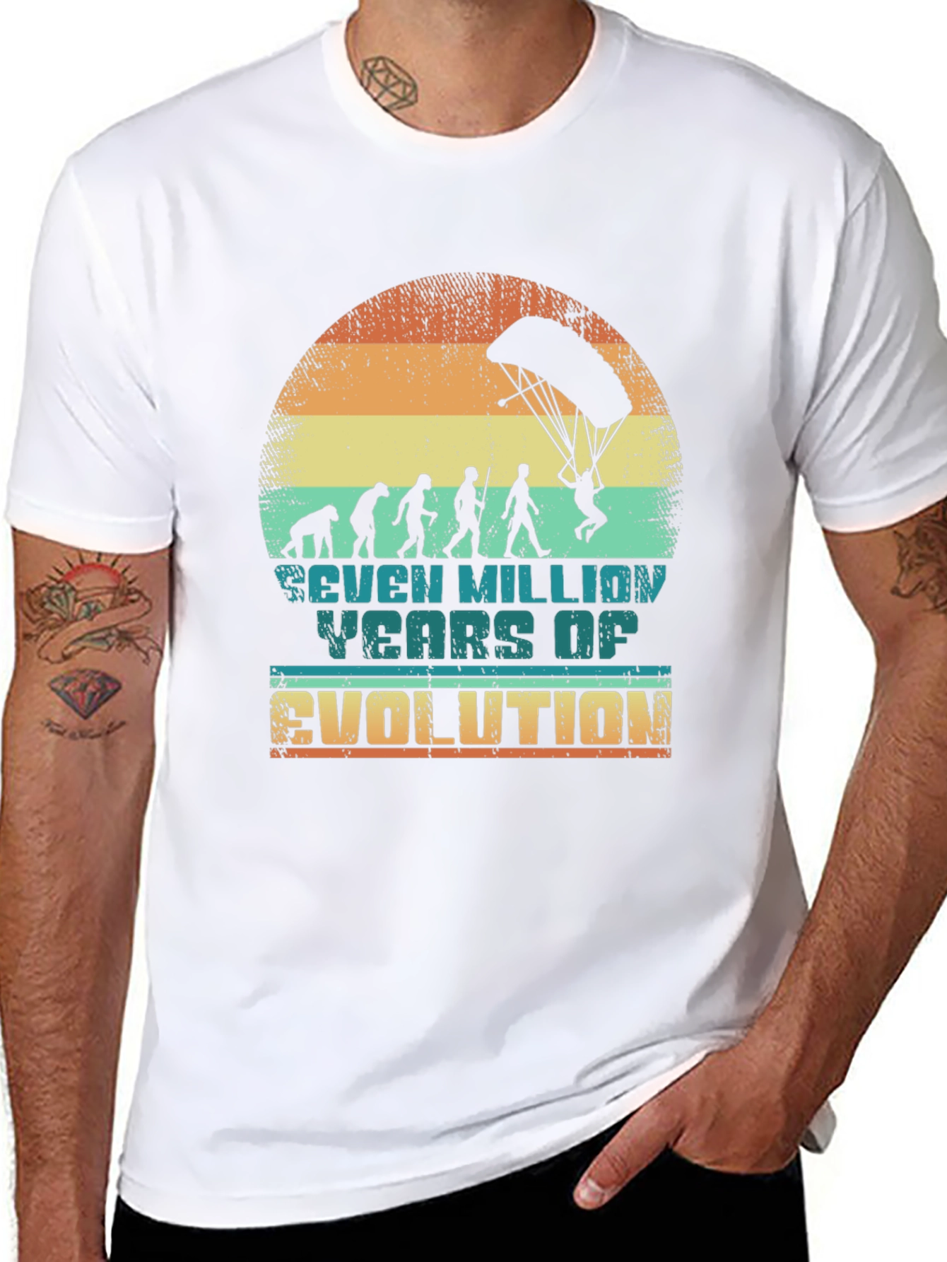 Evolution Paragliding T-Shirt - Seven Million Years