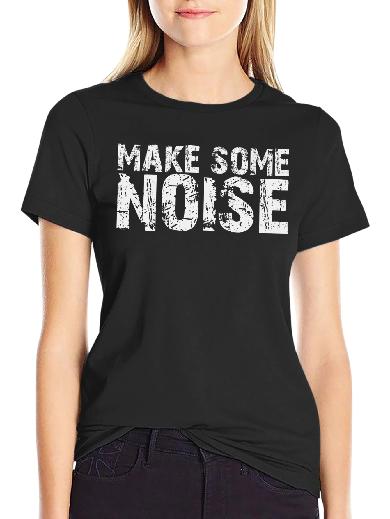 Make Some Noise Black Graphic Tee