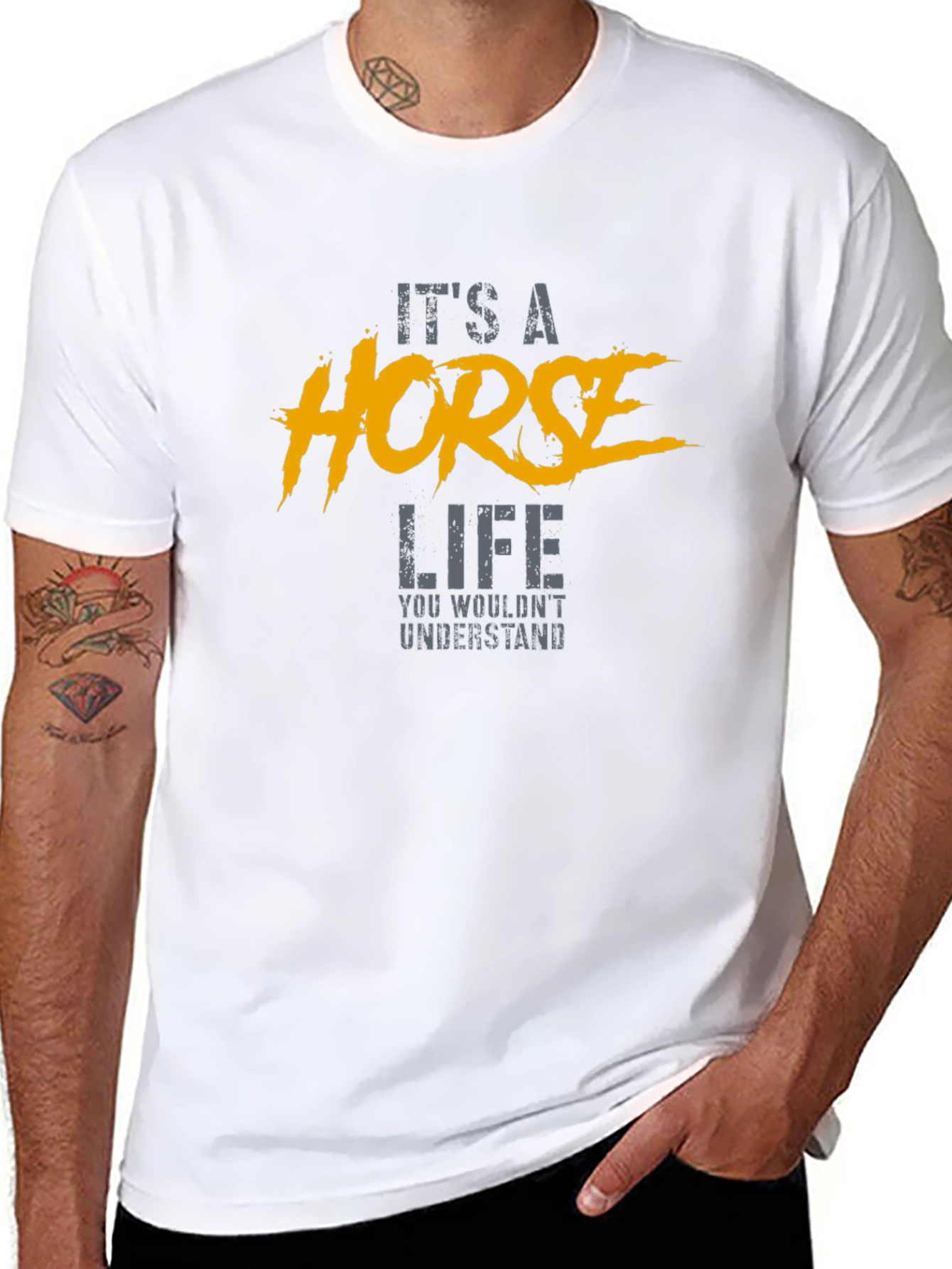 Its A Horse Life Black T-Shirt