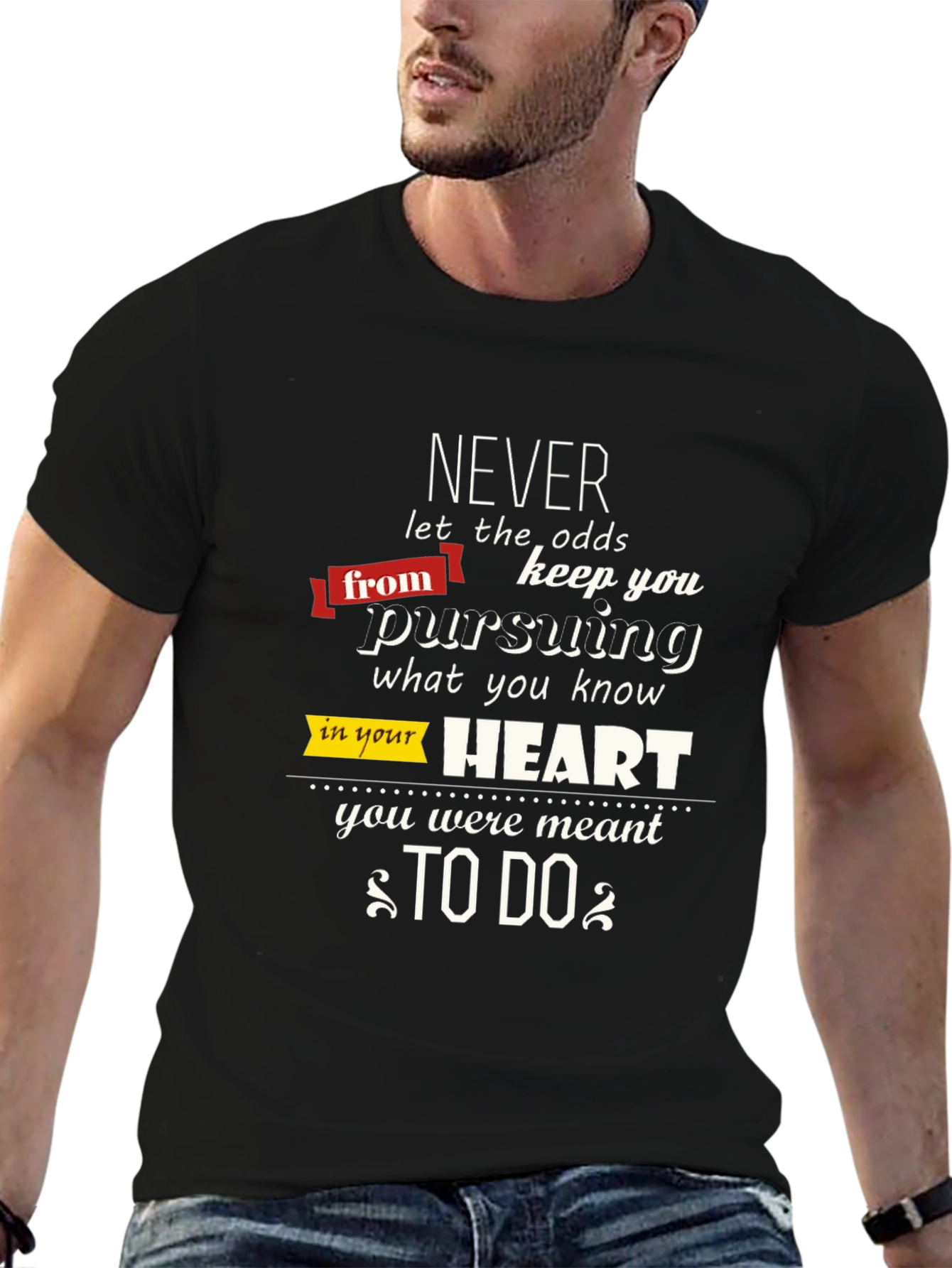 Motivational Graphic T-Shirt: Never Give Up