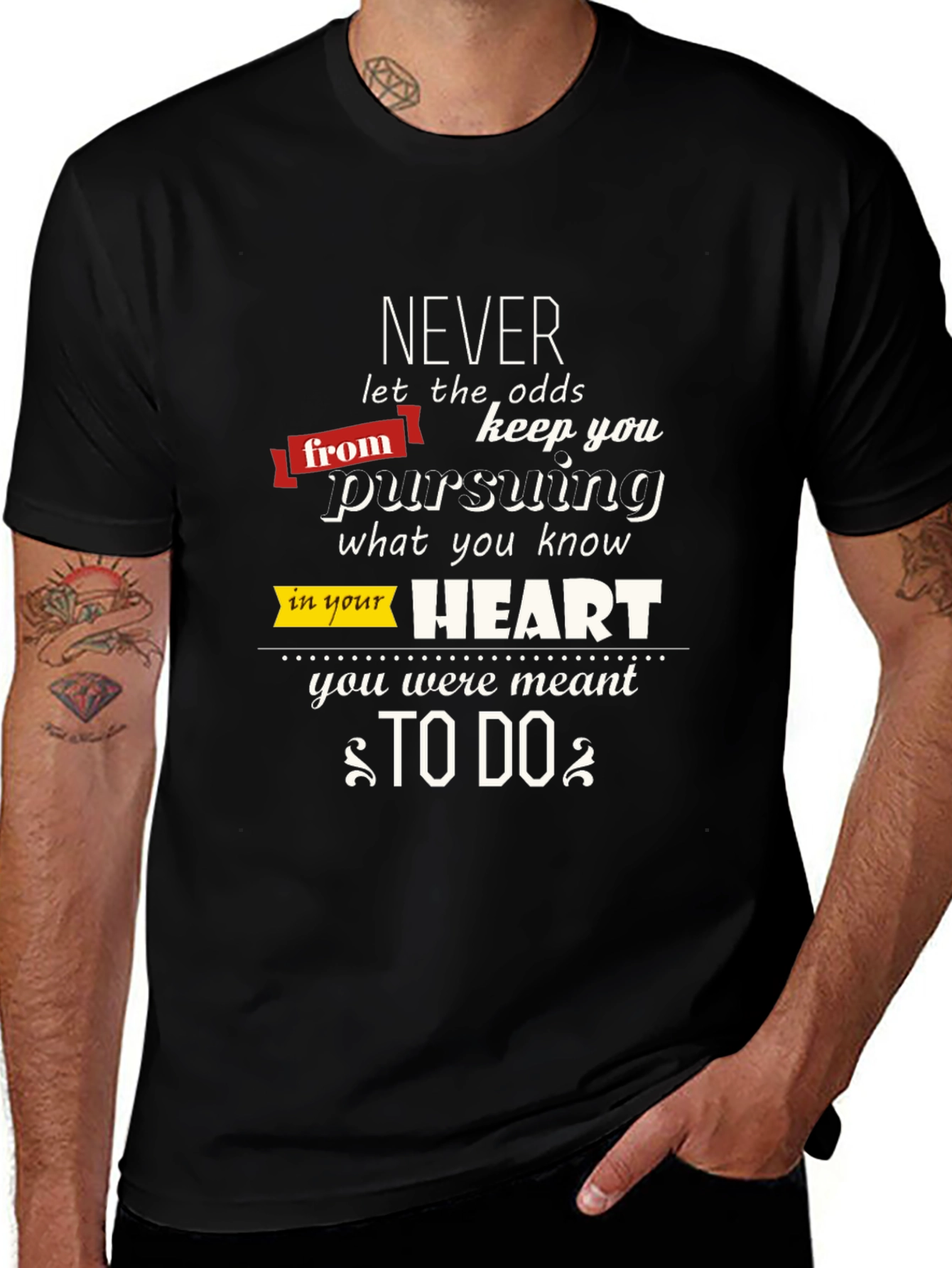 Motivational Graphic T-Shirt: Never Give Up