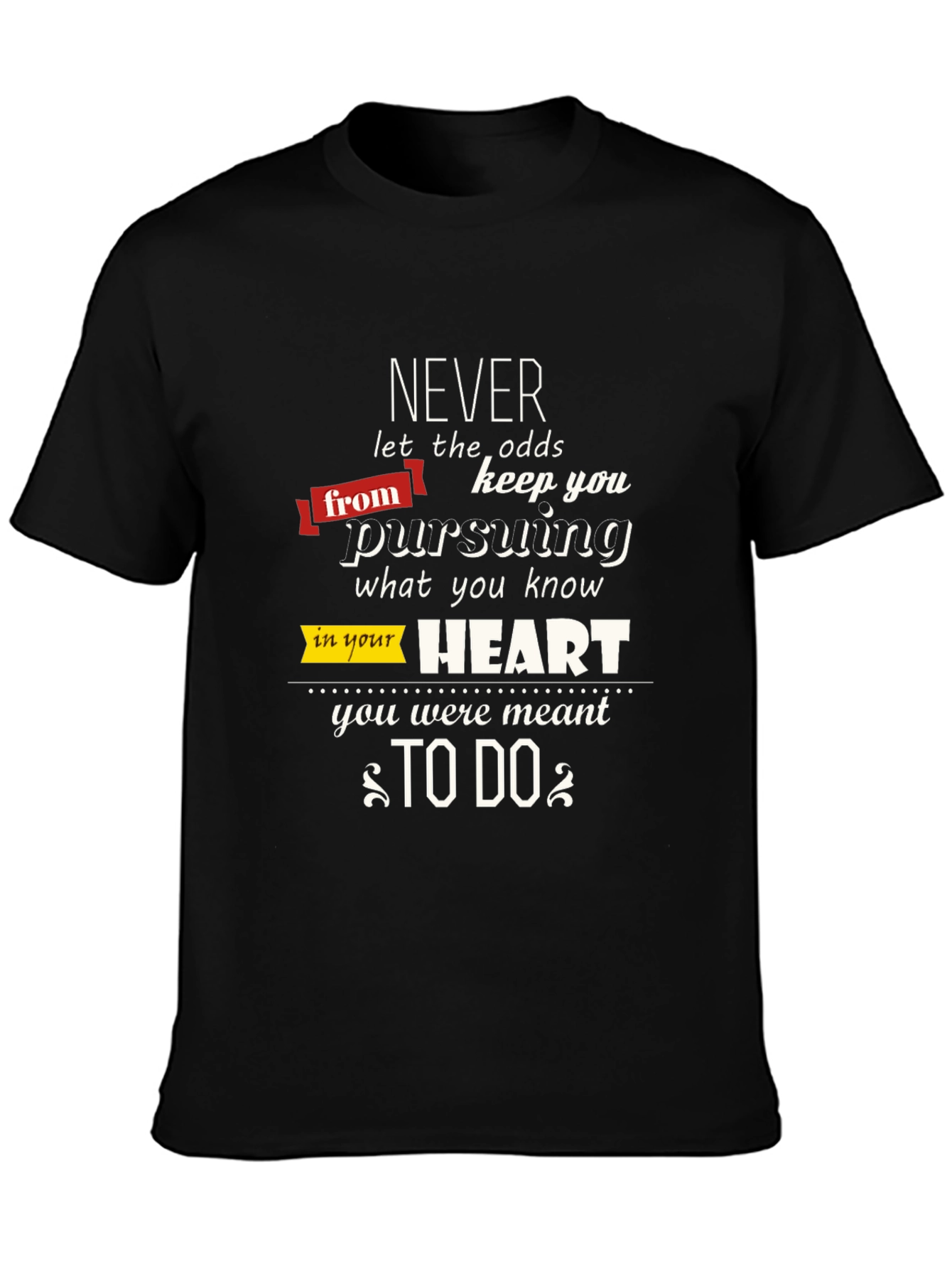 Motivational Graphic T-Shirt: Never Give Up