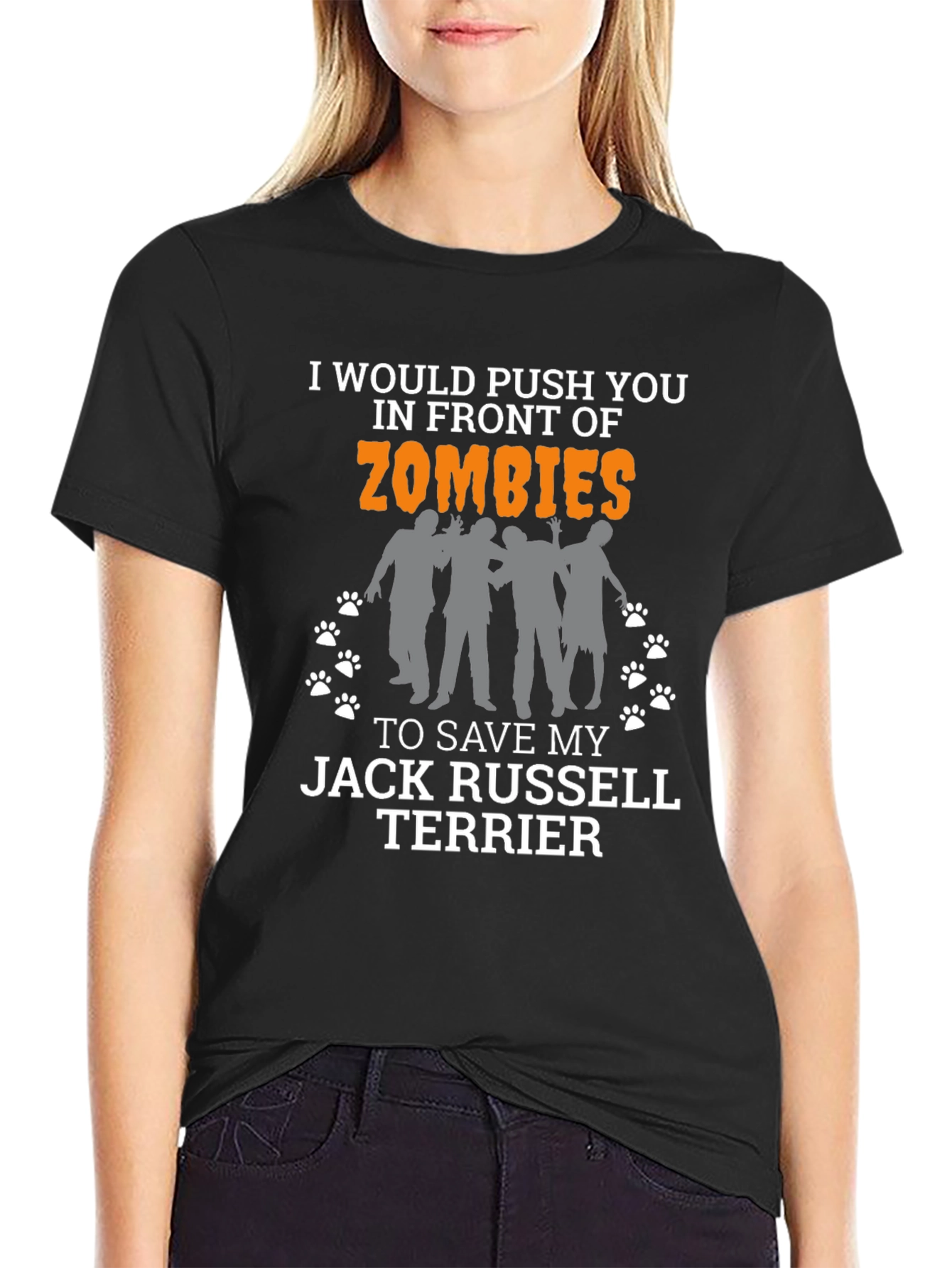 Funny Jack Russell Terrier Zombie T-Shirt