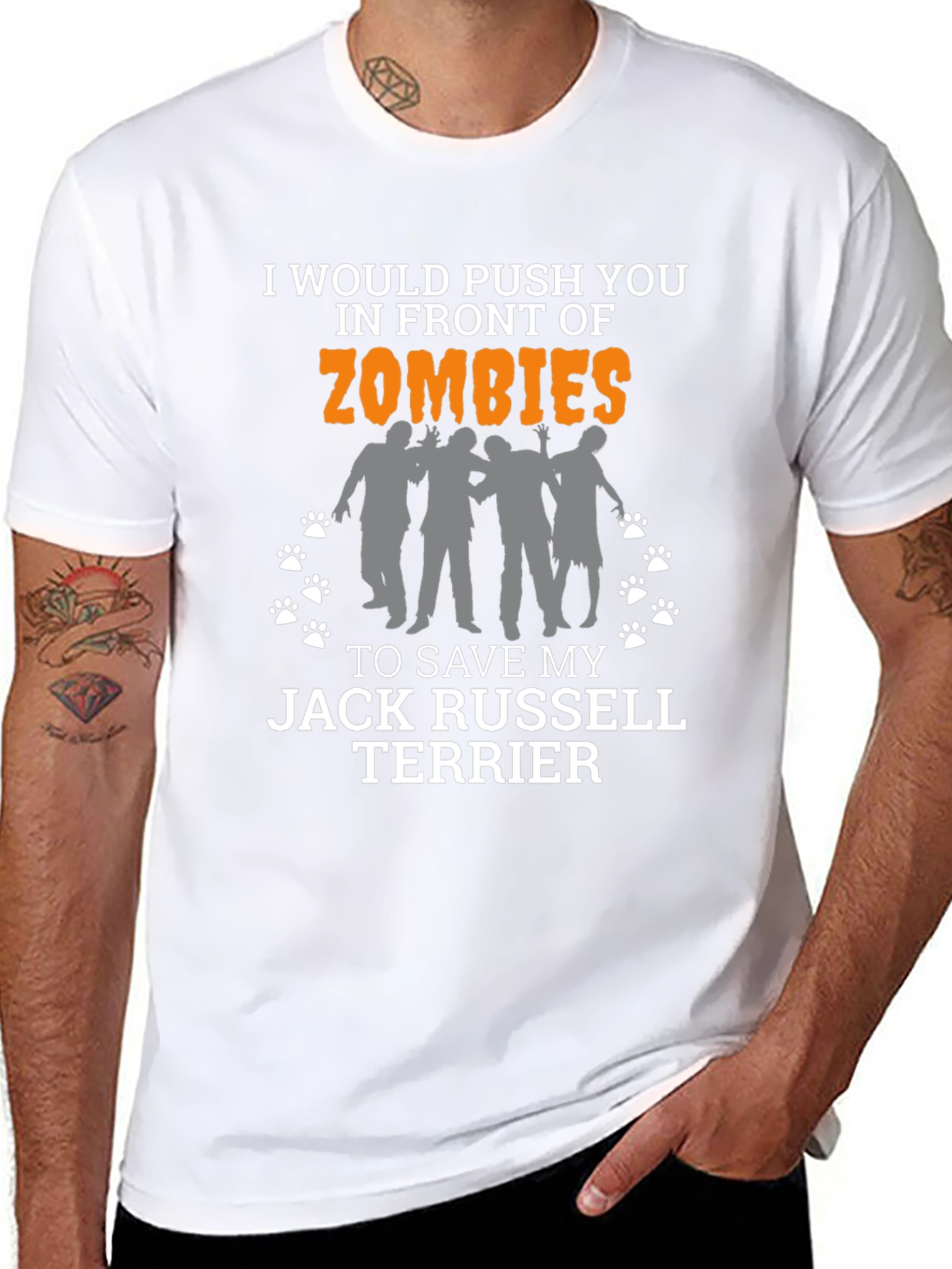 Funny Jack Russell Terrier Zombie T-Shirt