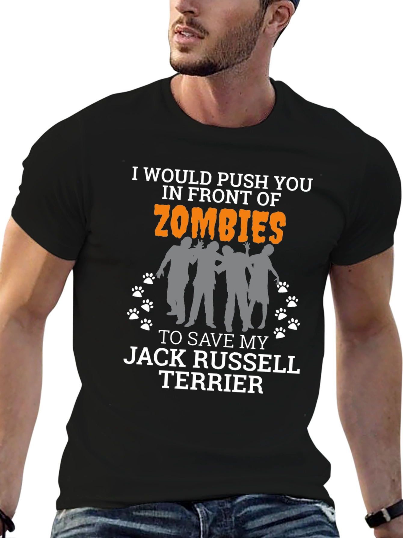 Funny Jack Russell Terrier Zombie T-Shirt