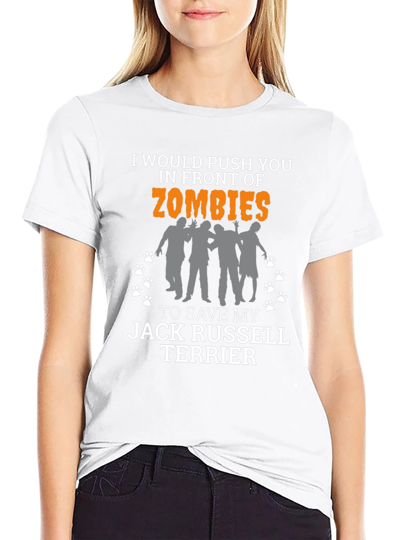 Funny Jack Russell Terrier Zombie T-Shirt