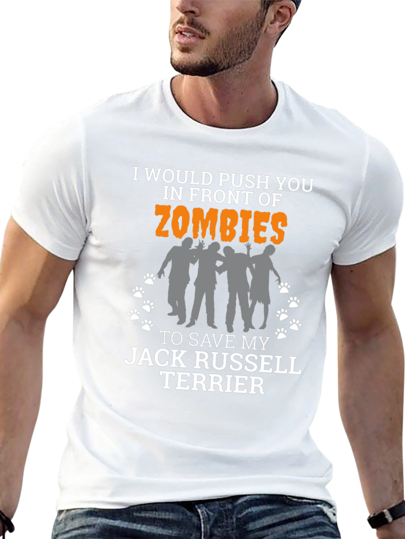 Funny Jack Russell Terrier Zombie T-Shirt