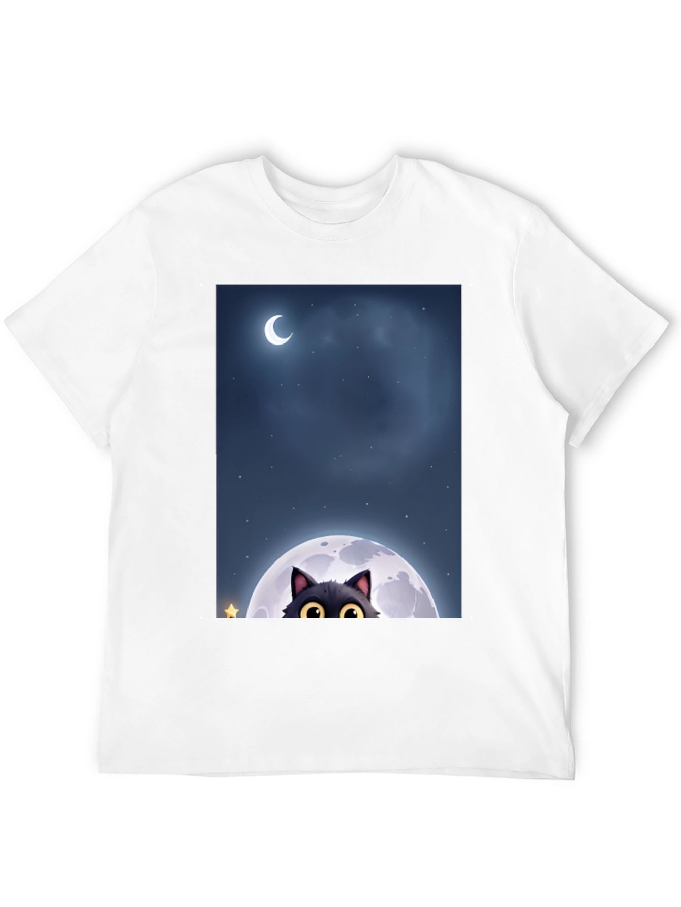 Black Cat Moon Graphic Tee