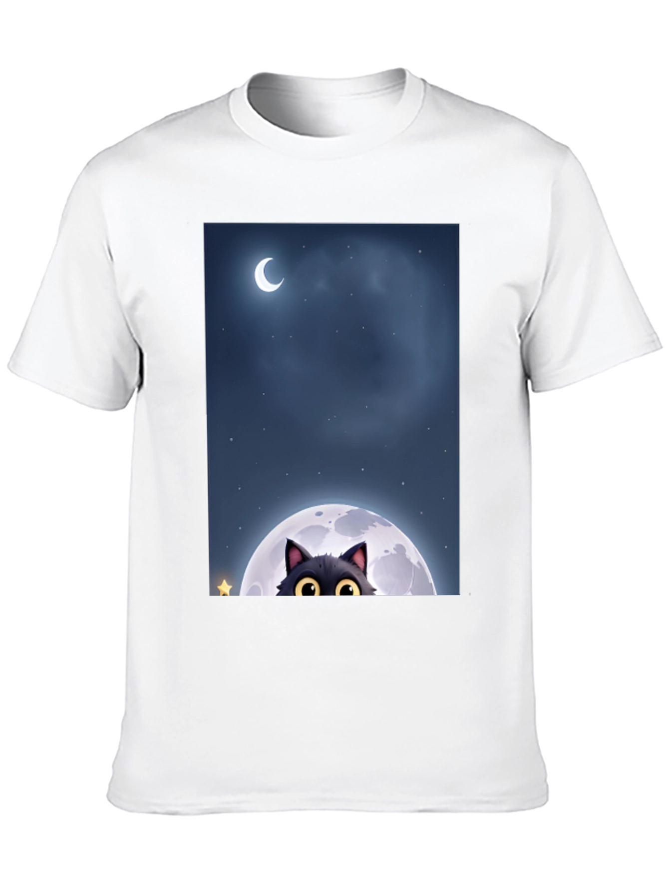 Black Cat Moon Graphic Tee