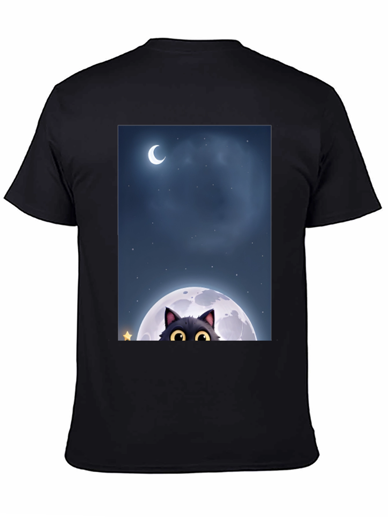 Black Cat Moon Graphic Tee
