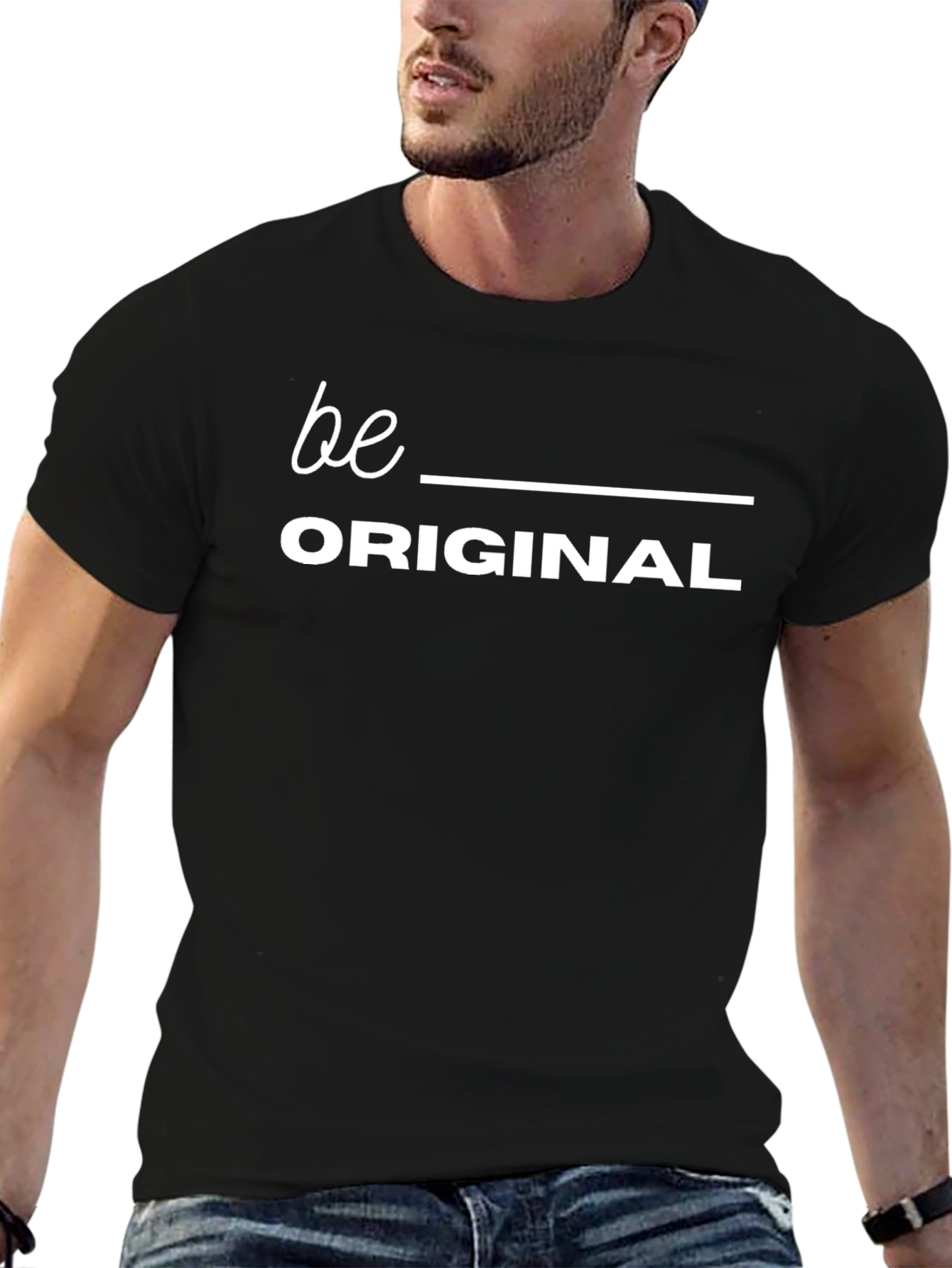 Be Original Black Graphic Tee