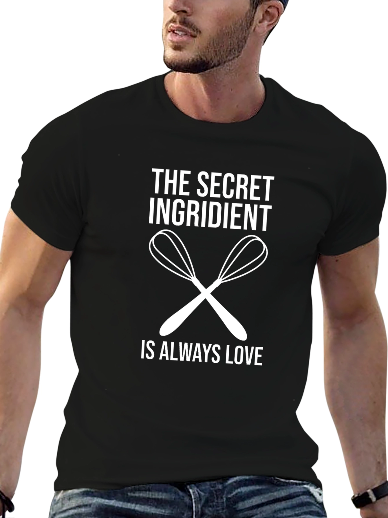 Secret Ingredient Love T-Shirt - Baking Whisk Design