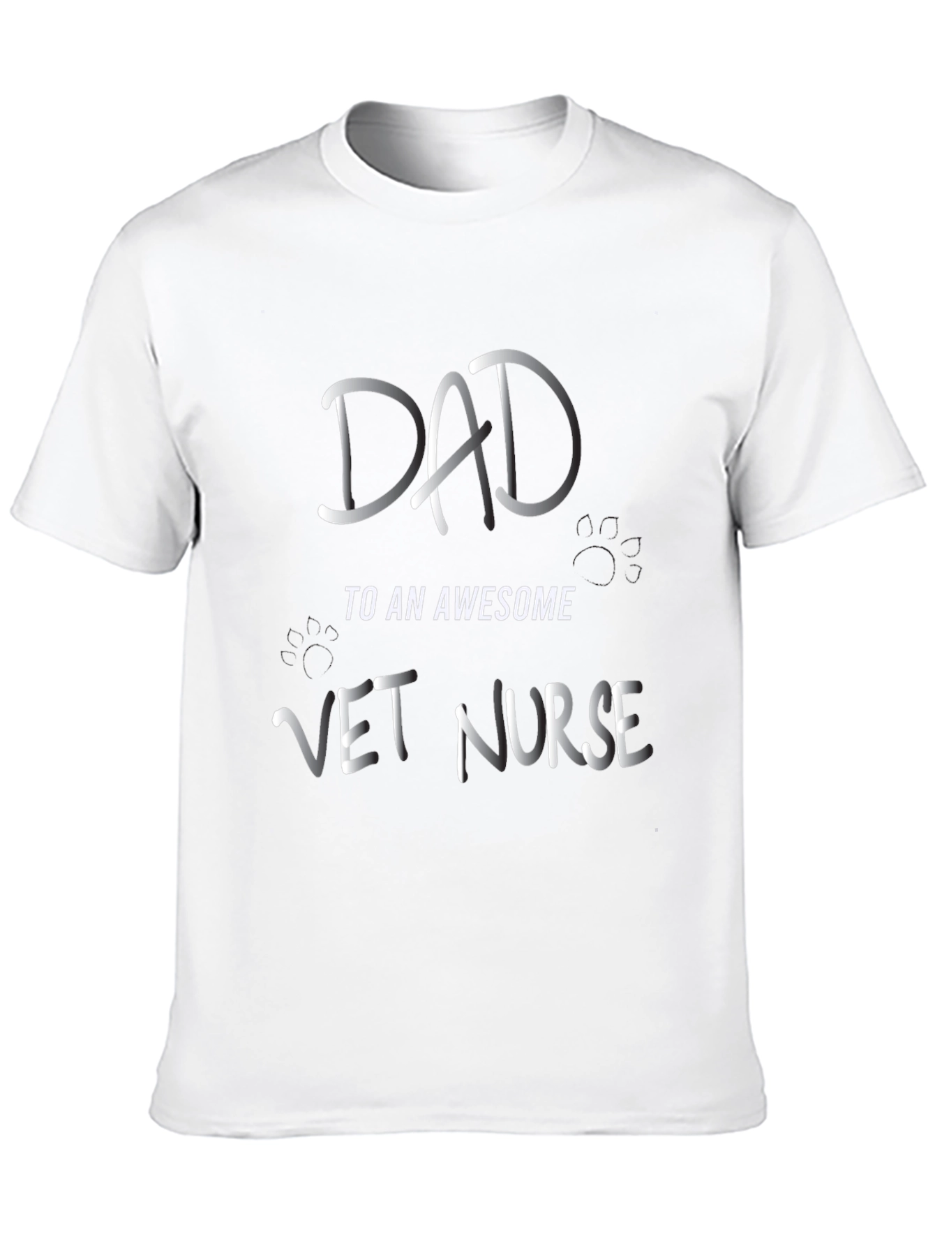 Dad To An Awesome Vet Nurse Black T-Shirt