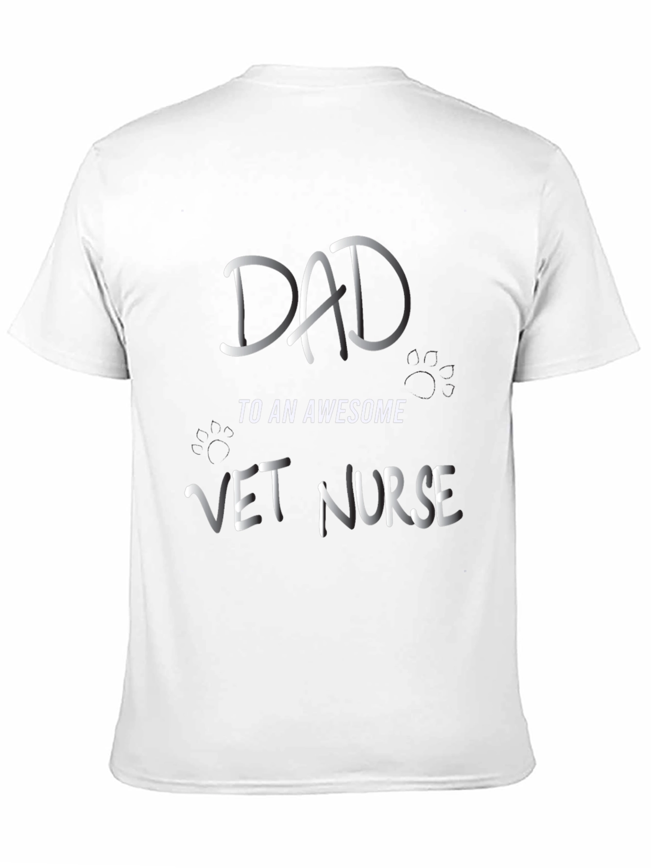 Dad To An Awesome Vet Nurse Black T-Shirt