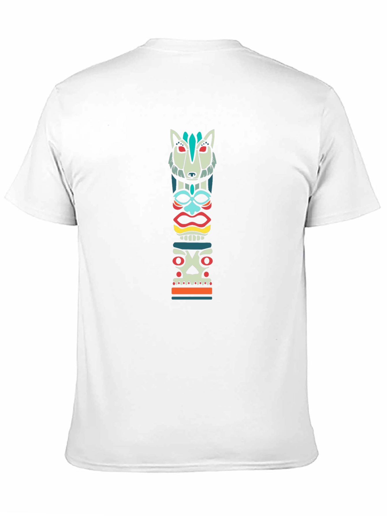 Cool Totem Pole Graphic T-Shirt - Black Cotton Tee