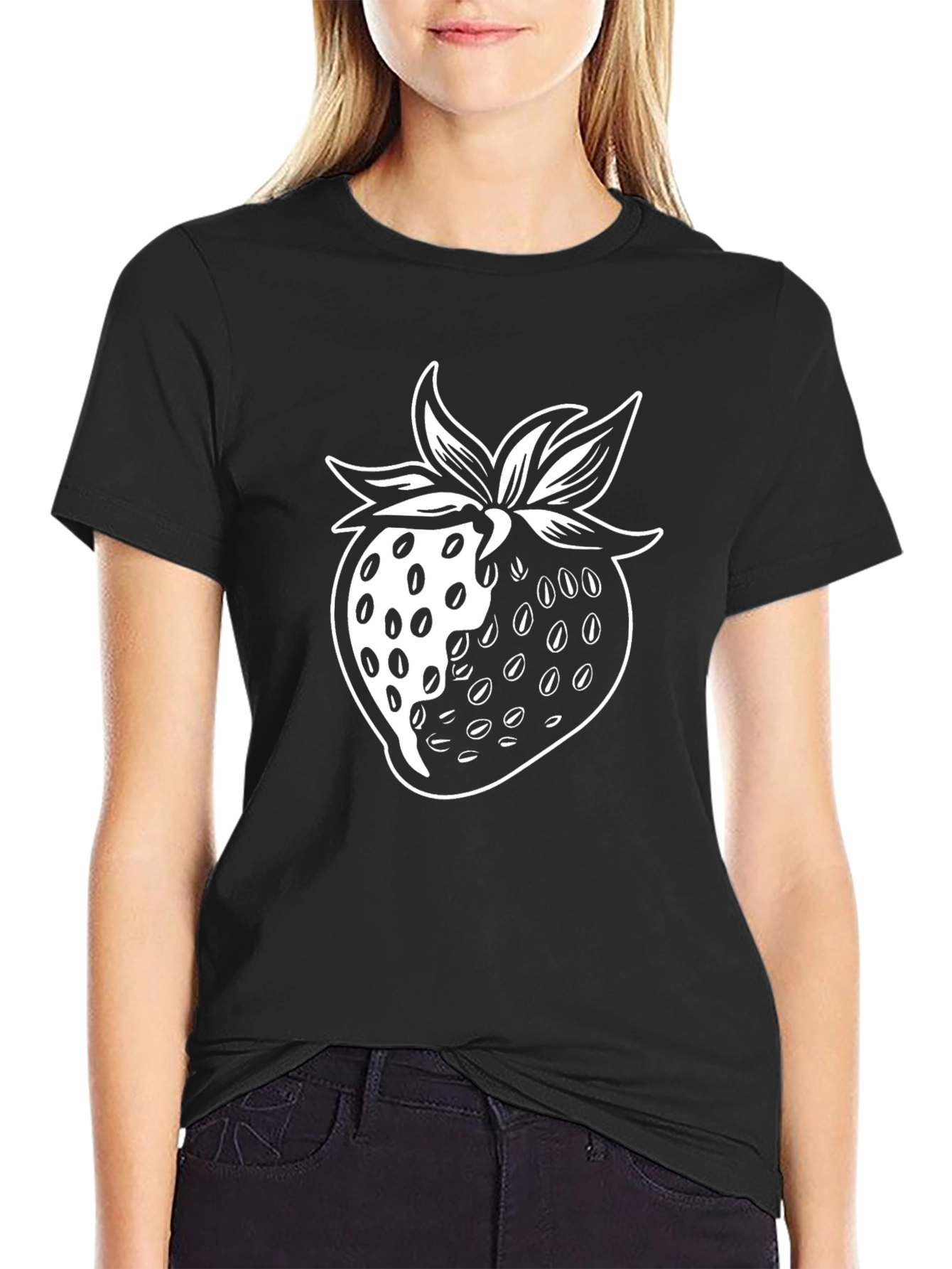 Strawberry Graphic Tee - Modern Design