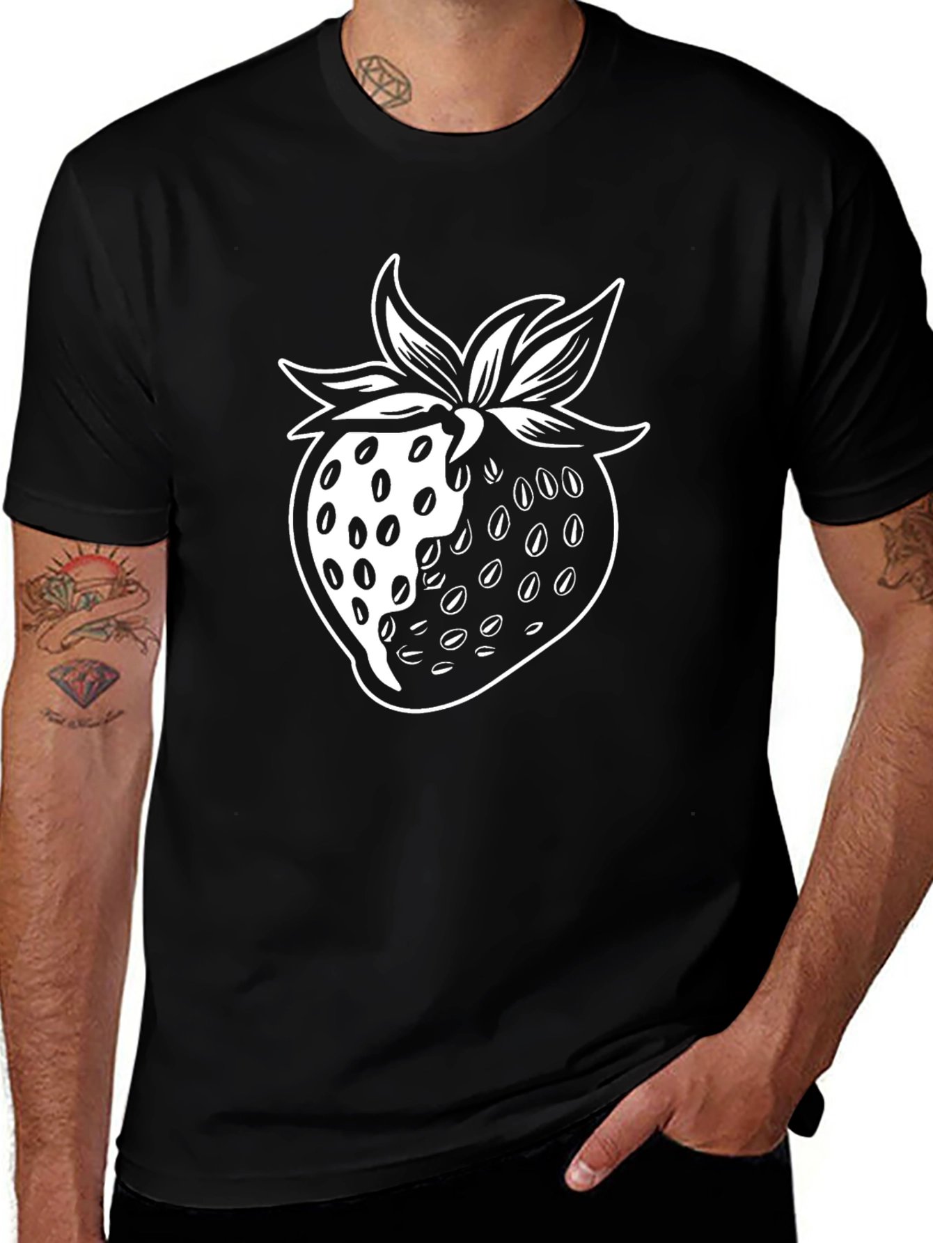 Strawberry Graphic Tee - Modern Design