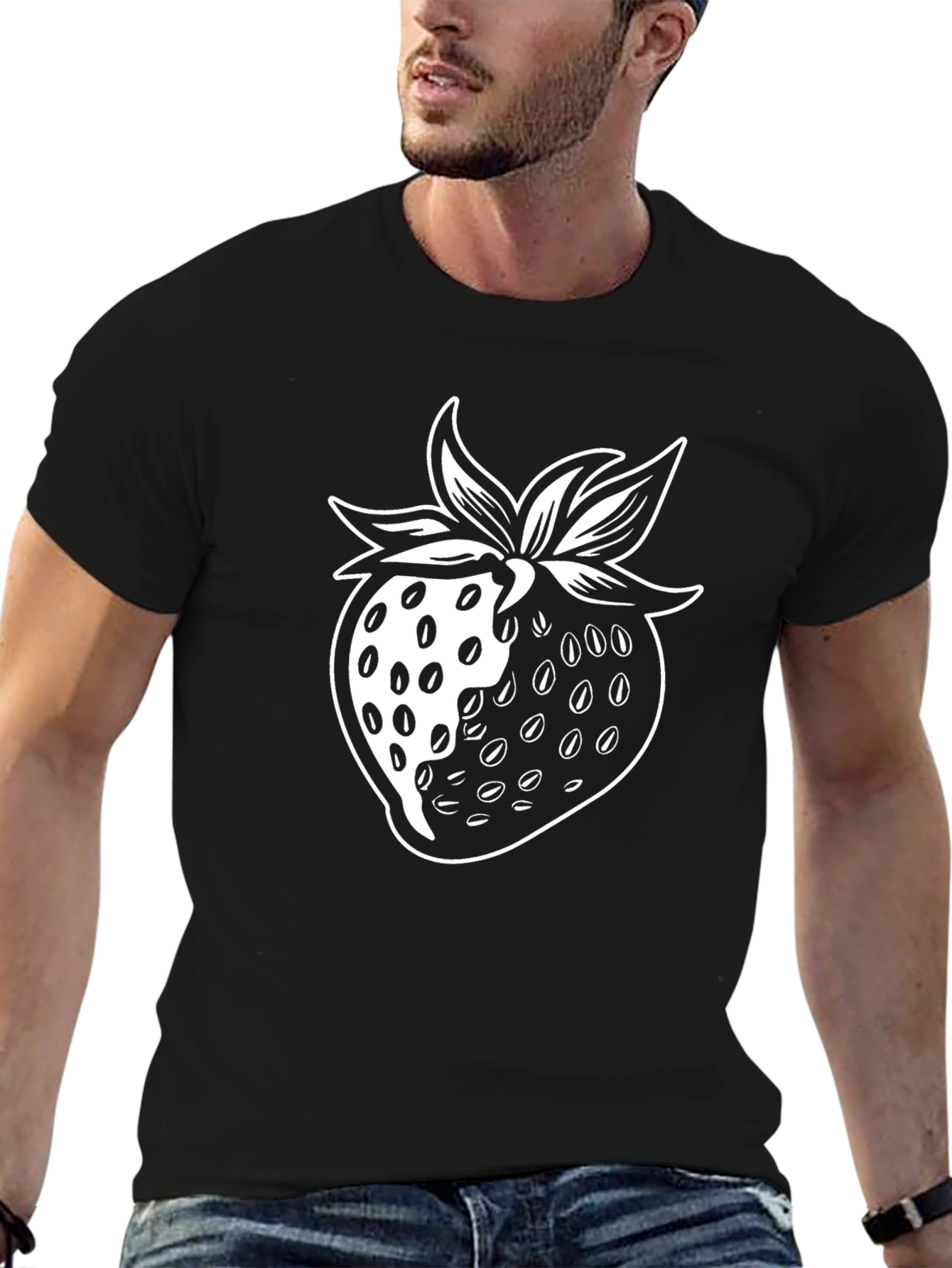 Strawberry Graphic Tee - Modern Design