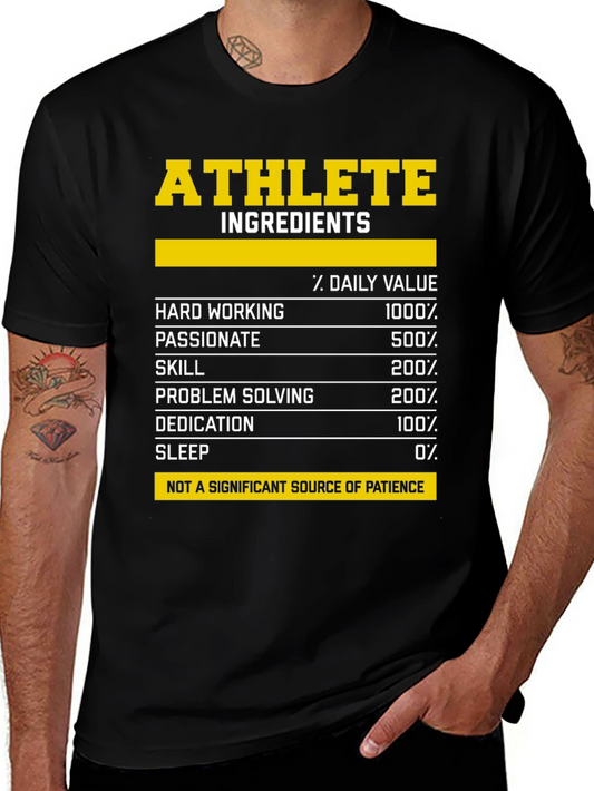 Athlete Ingredients T-Shirt - Funny Workout Tee