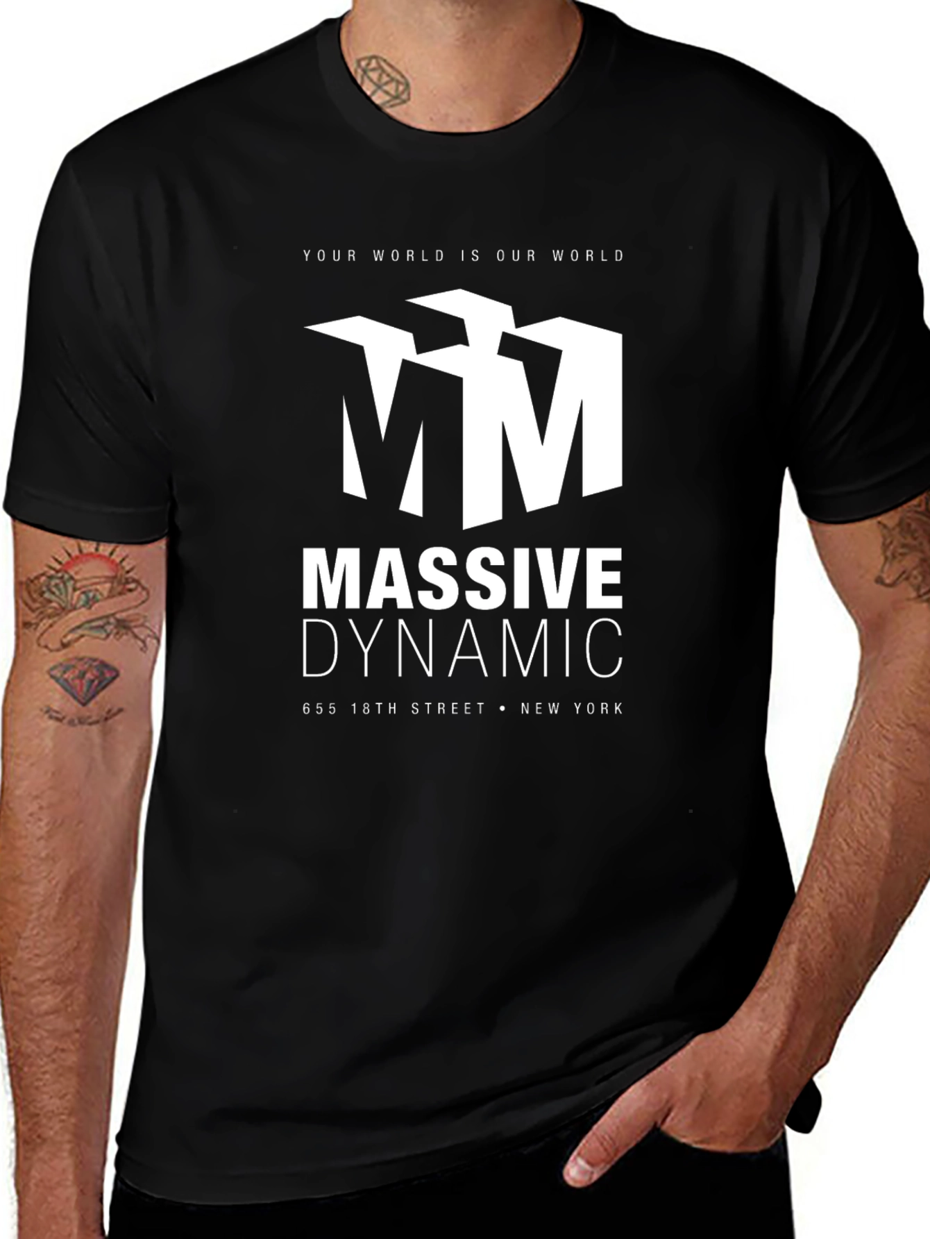 Massive Dynamic Black Graphic T-Shirt