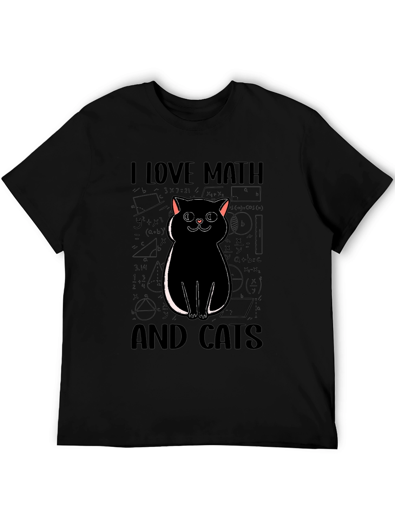 I Love Math And Cats Graphic Tee