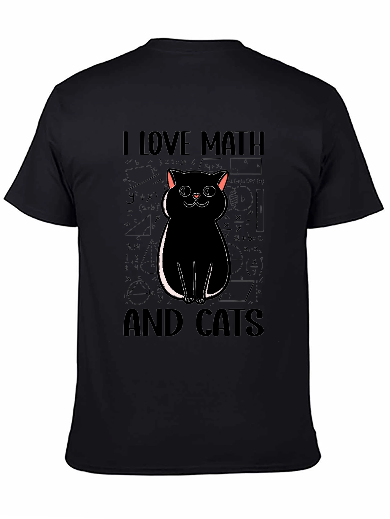 I Love Math And Cats Graphic Tee